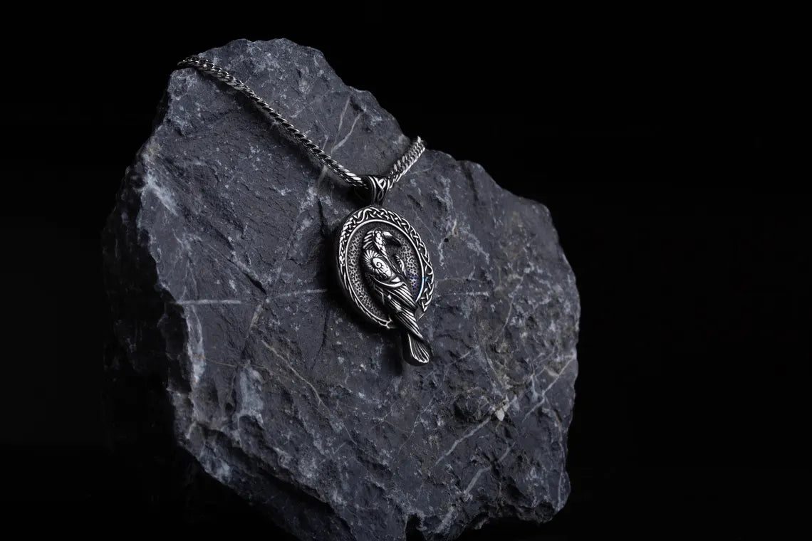 Scandinavian Raven Pendant