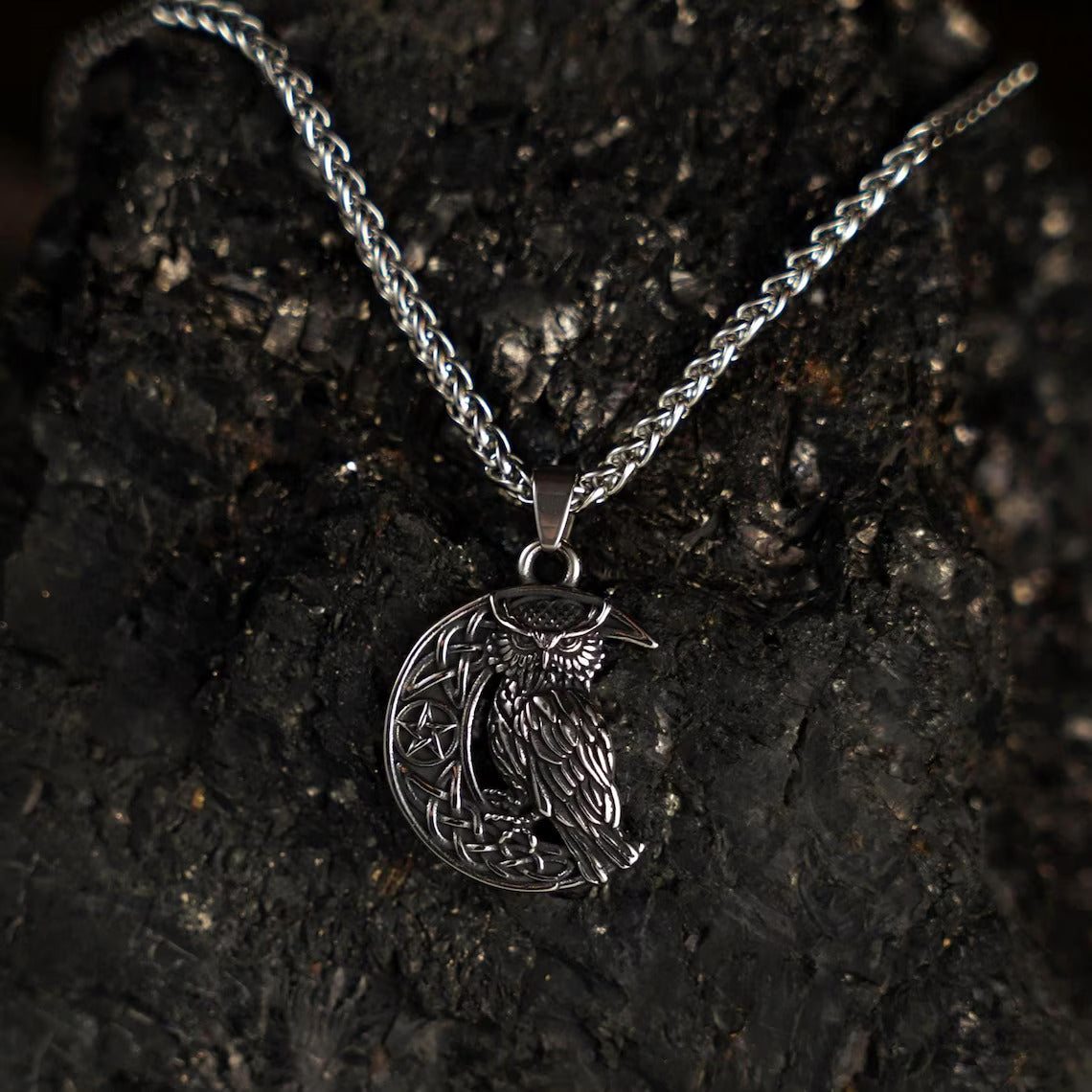 Owl Moon Pendant