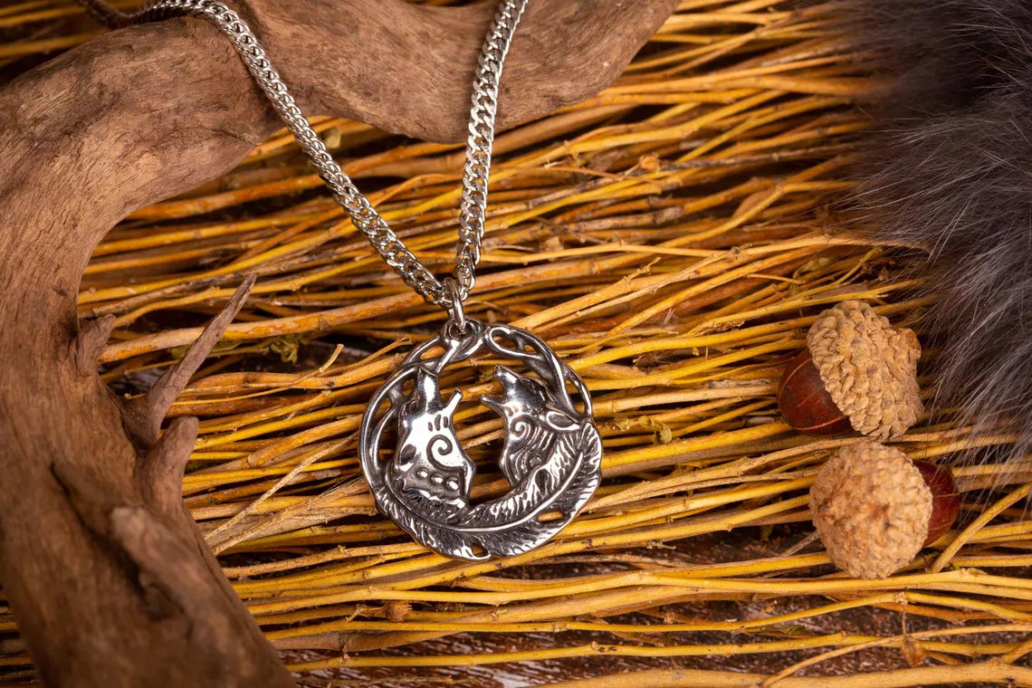 Howling Wolves Pendant