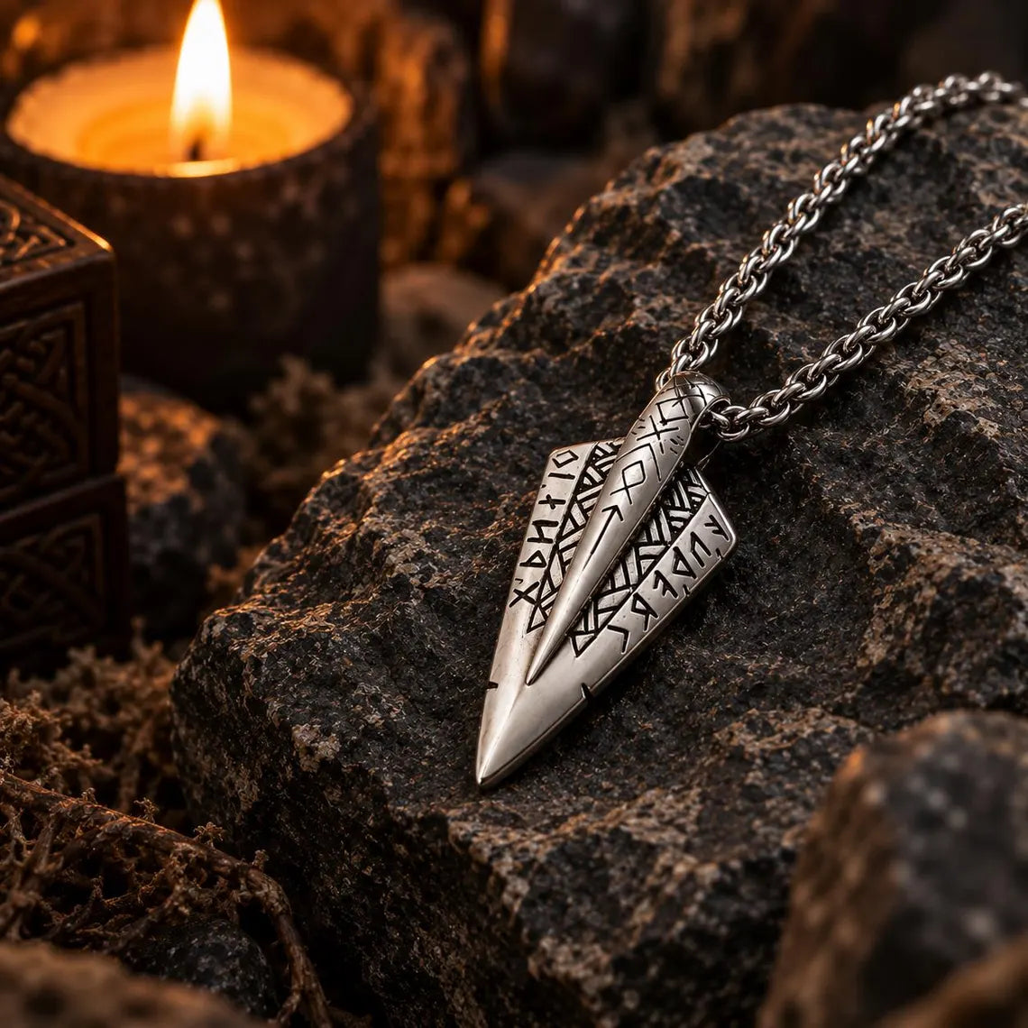 Viking arrowhead pendant