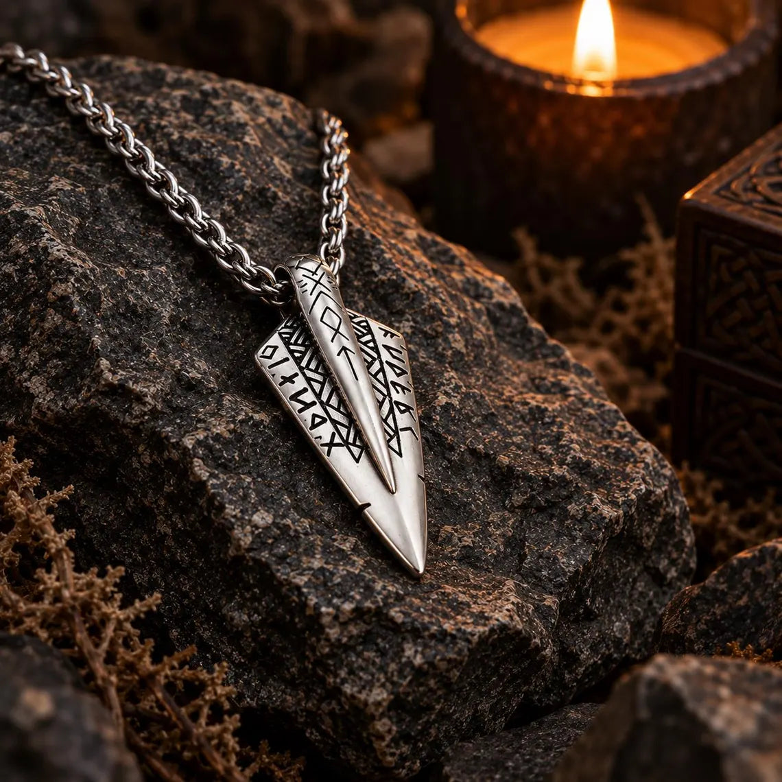 Viking arrowhead pendant