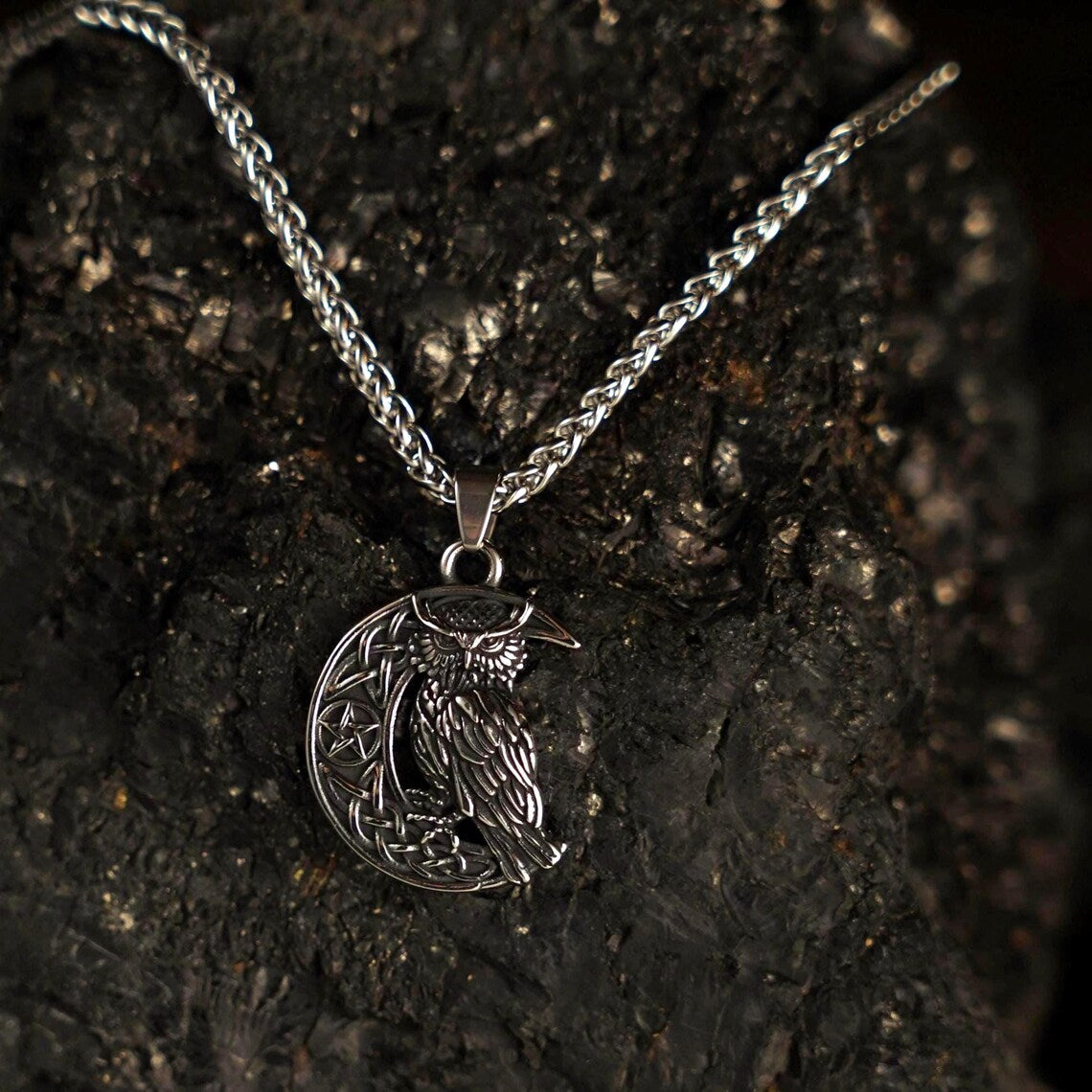 Owl Moon Pendant