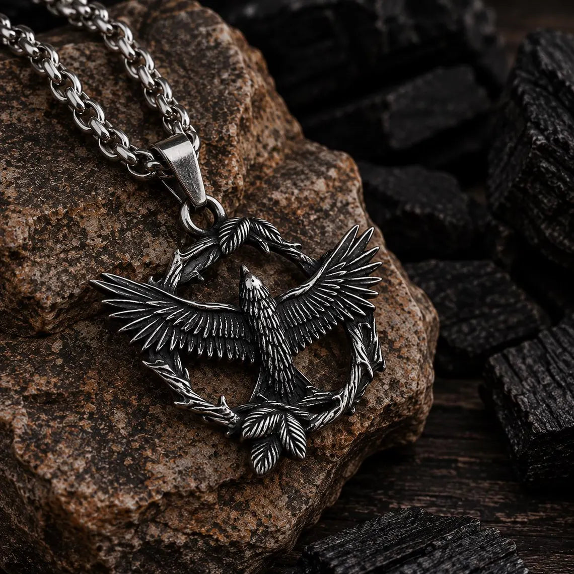 Raven necklace
