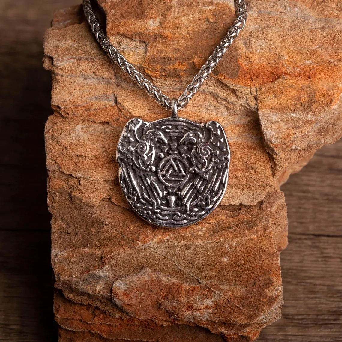 Viking raven necklace