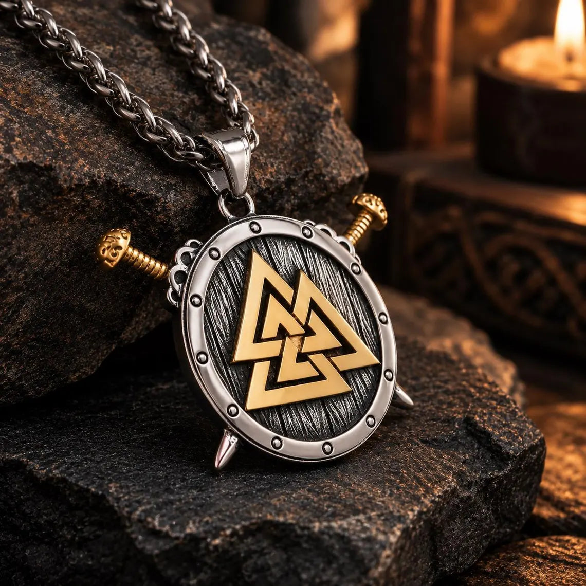 Viking Valknut necklace