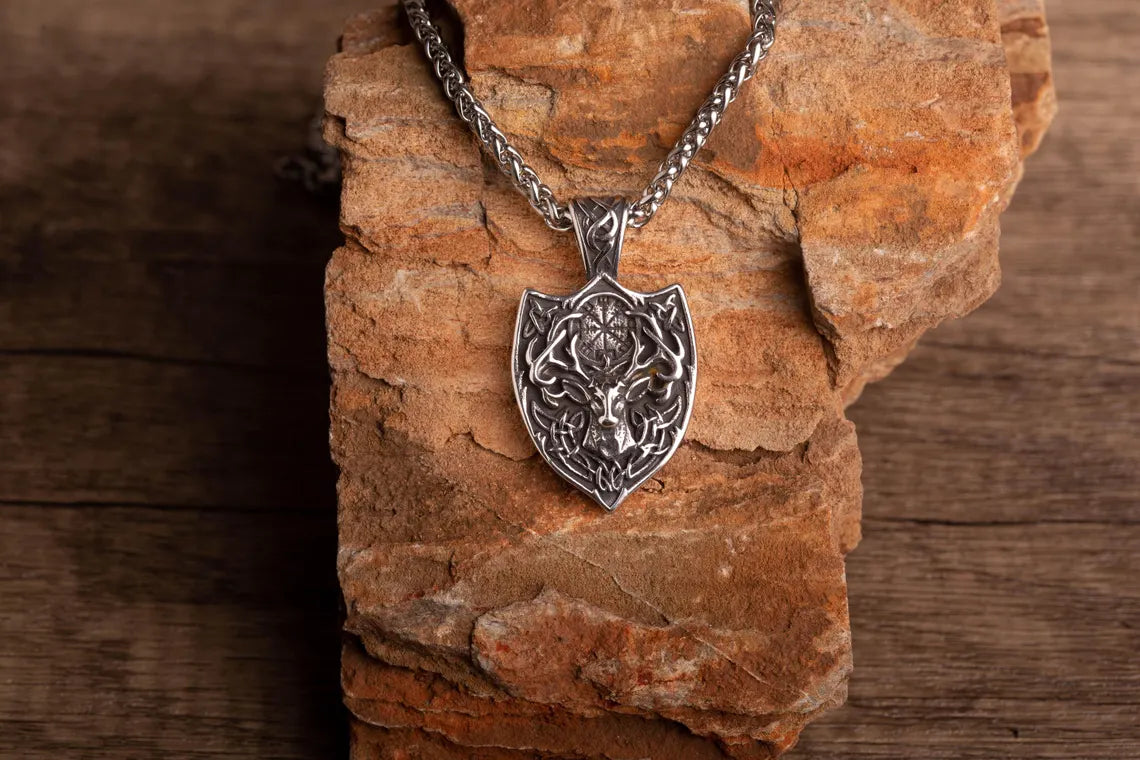 Viking deer necklace