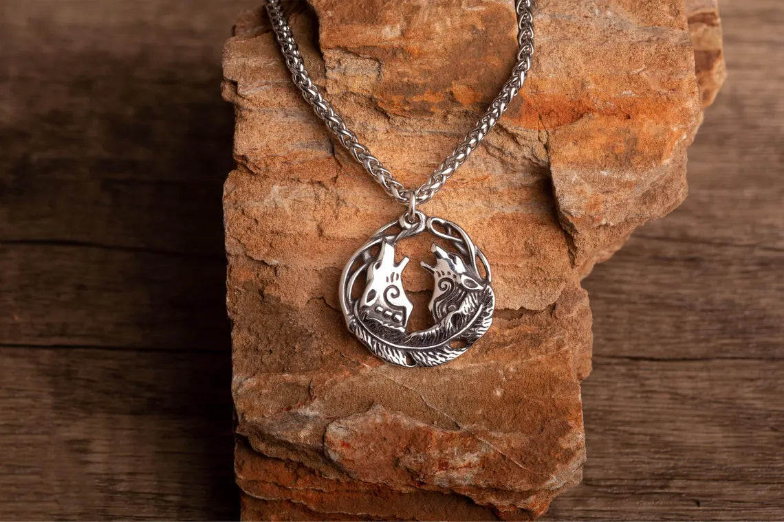 Howling Wolves Pendant
