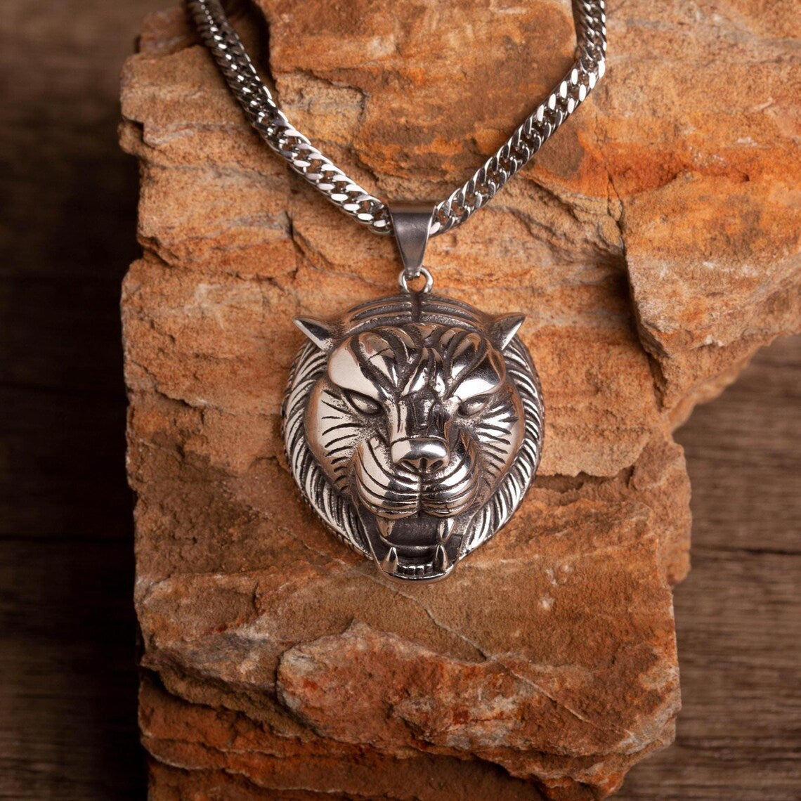 Tiger Head Necklace