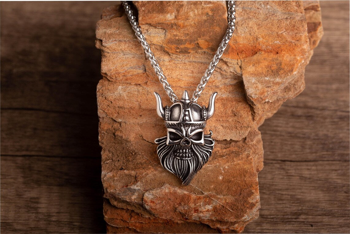 Viking skull necklace