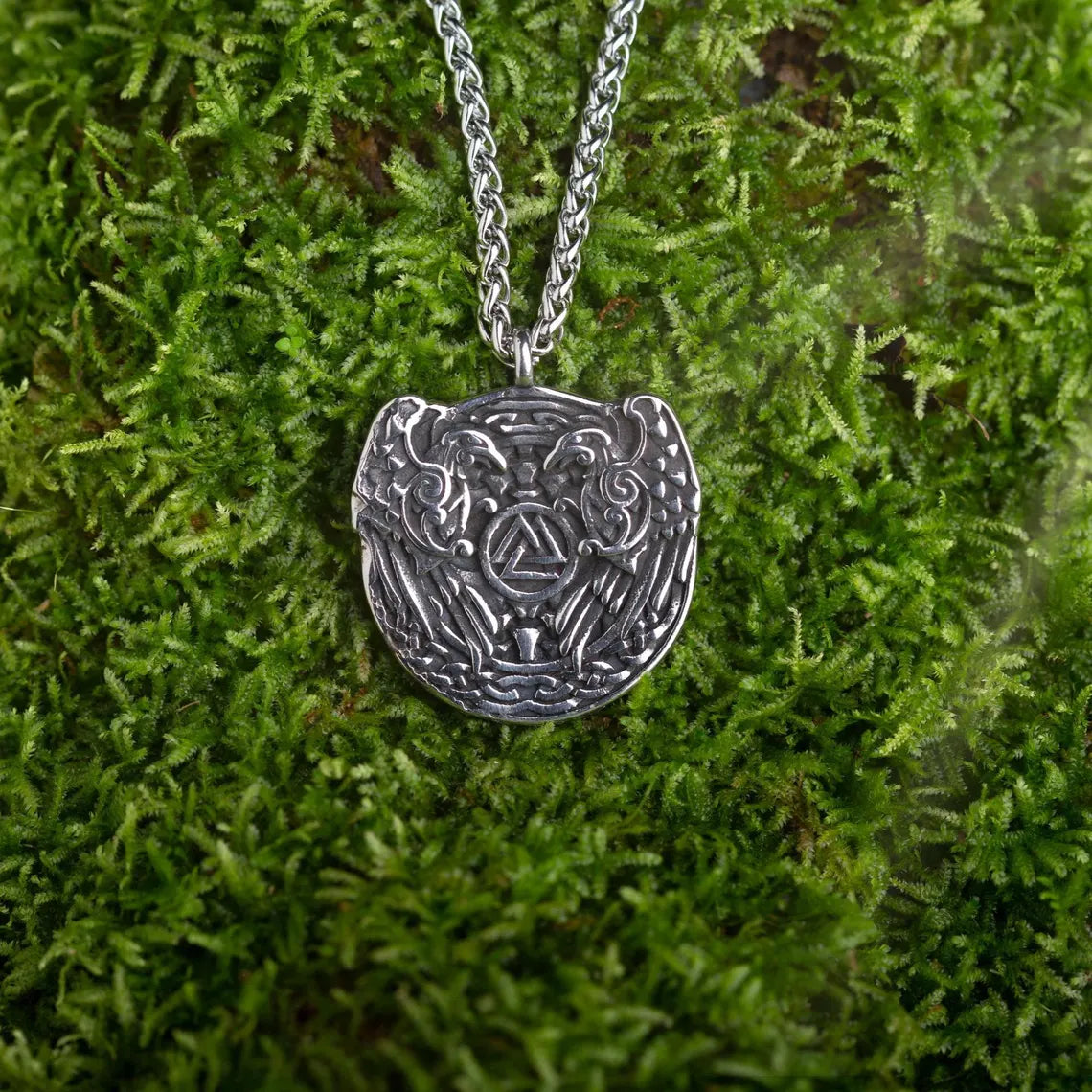 Viking raven necklace