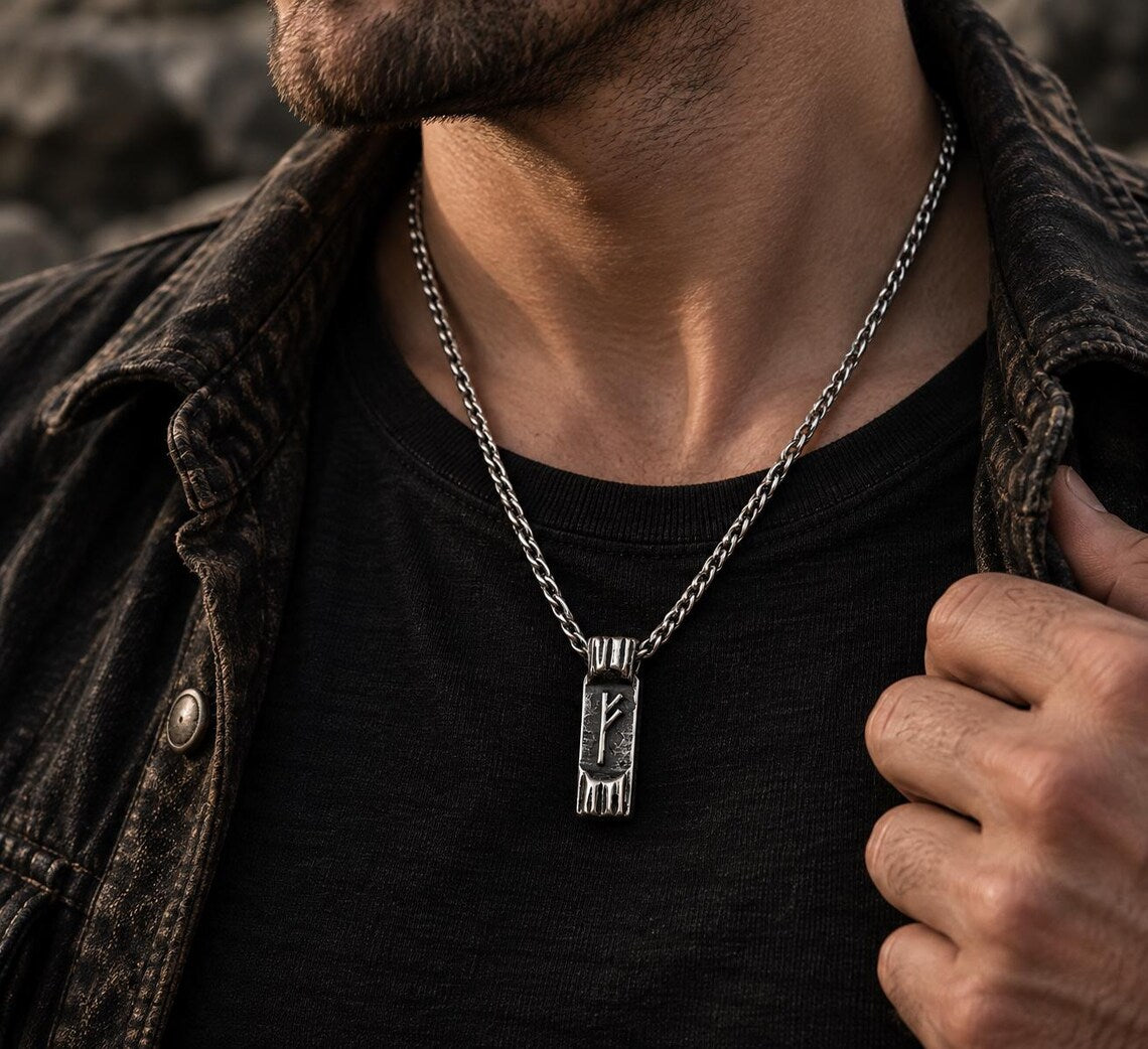 Fehu rune pendant
