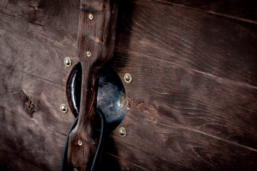 Wooden viking shield handle