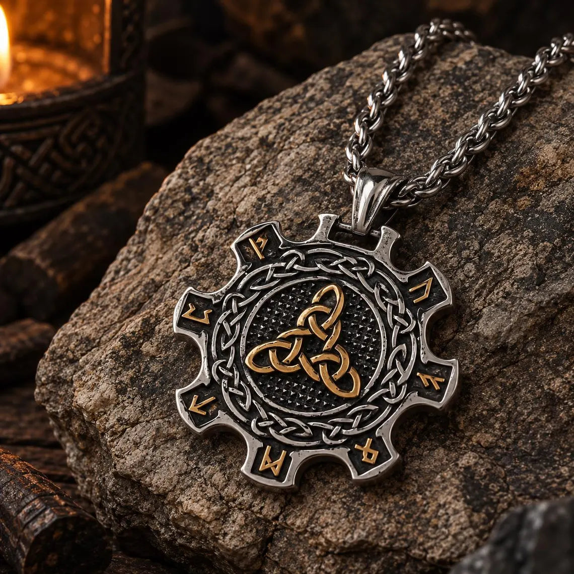 Viking triquetra necklace