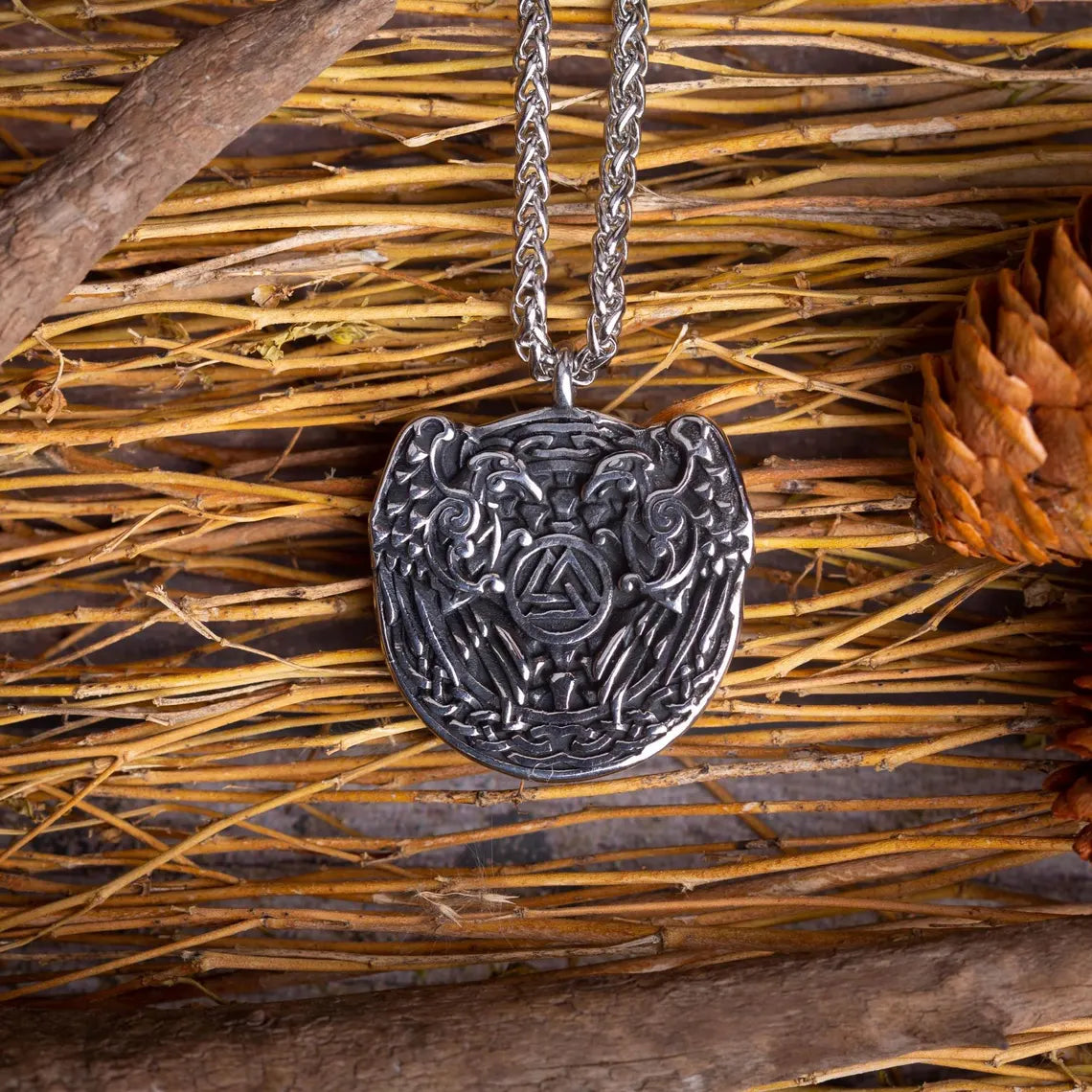 Viking raven necklace
