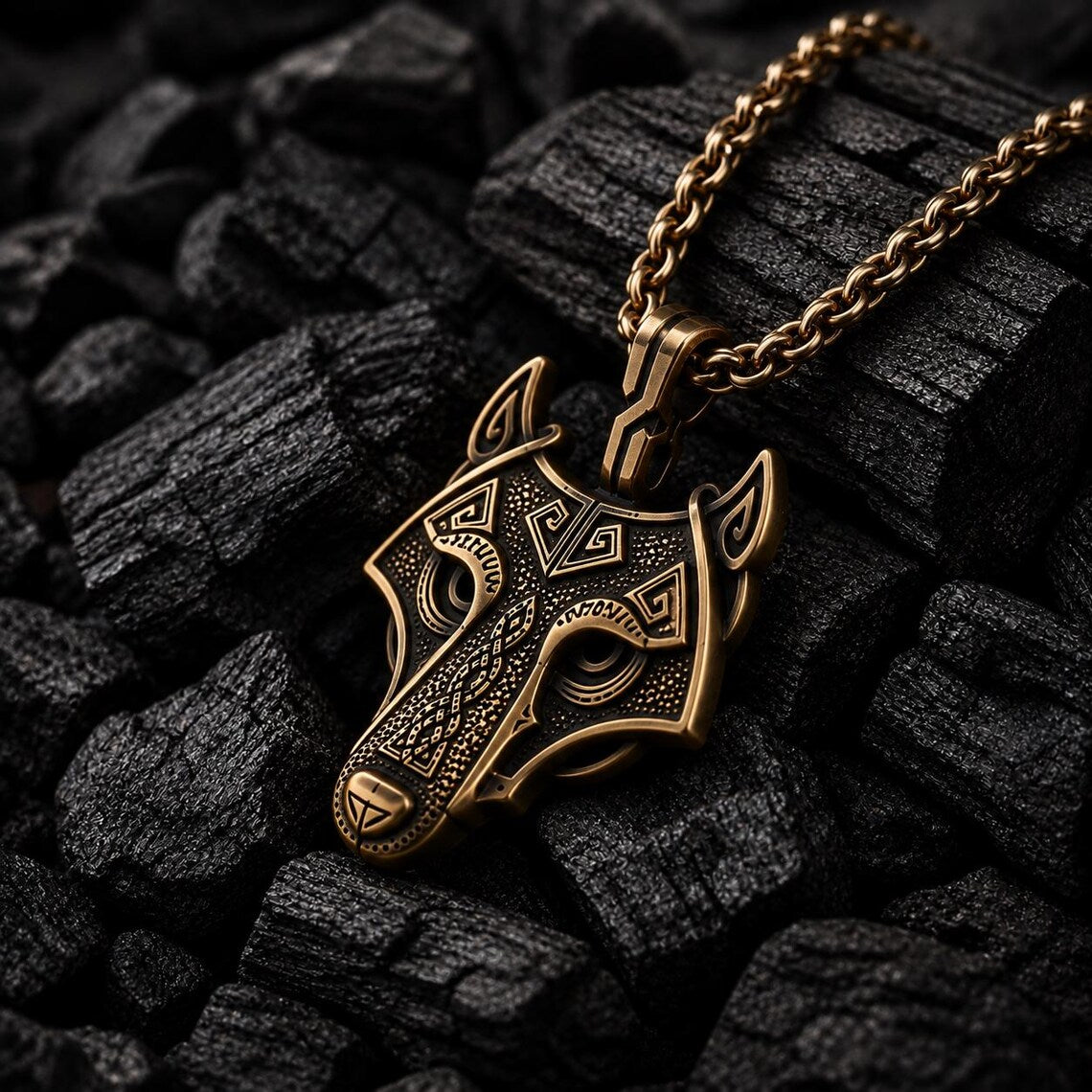 Viking wolf pendant