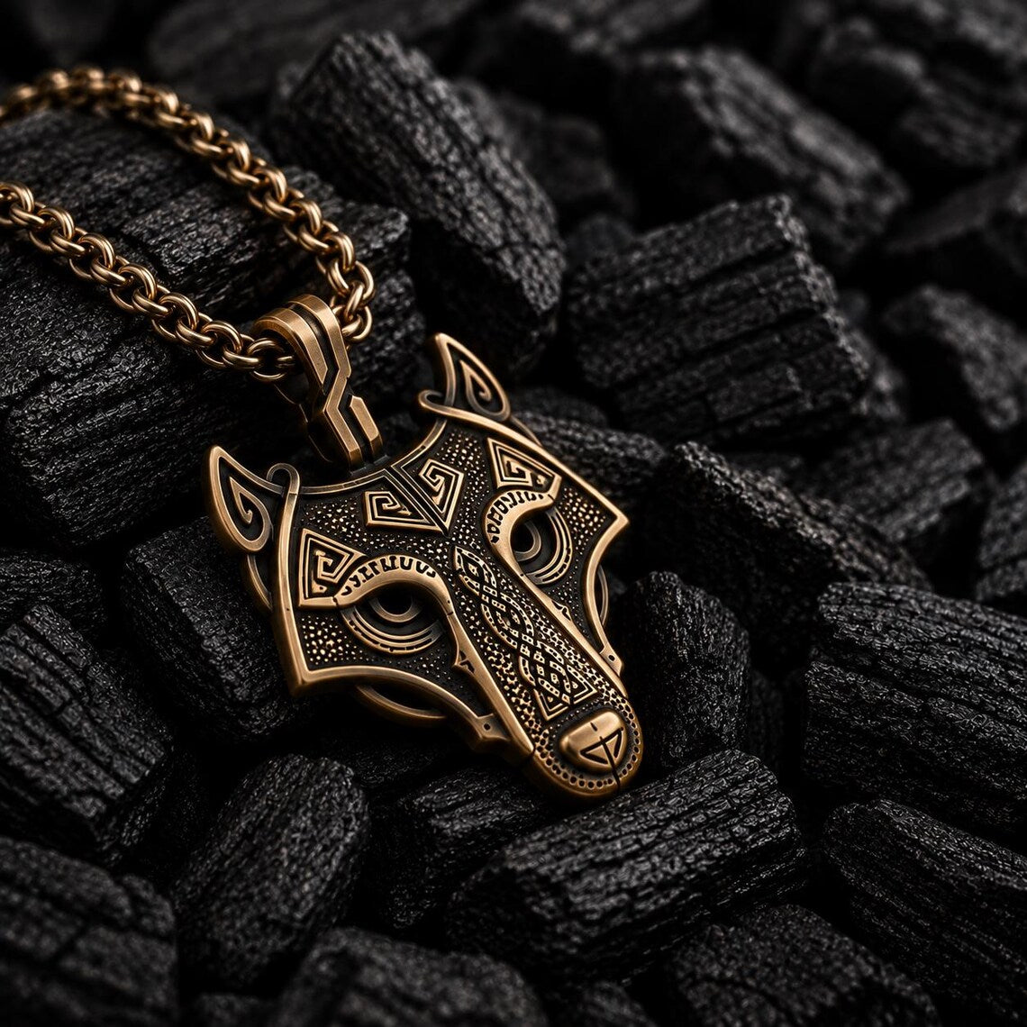 Viking wolf pendant