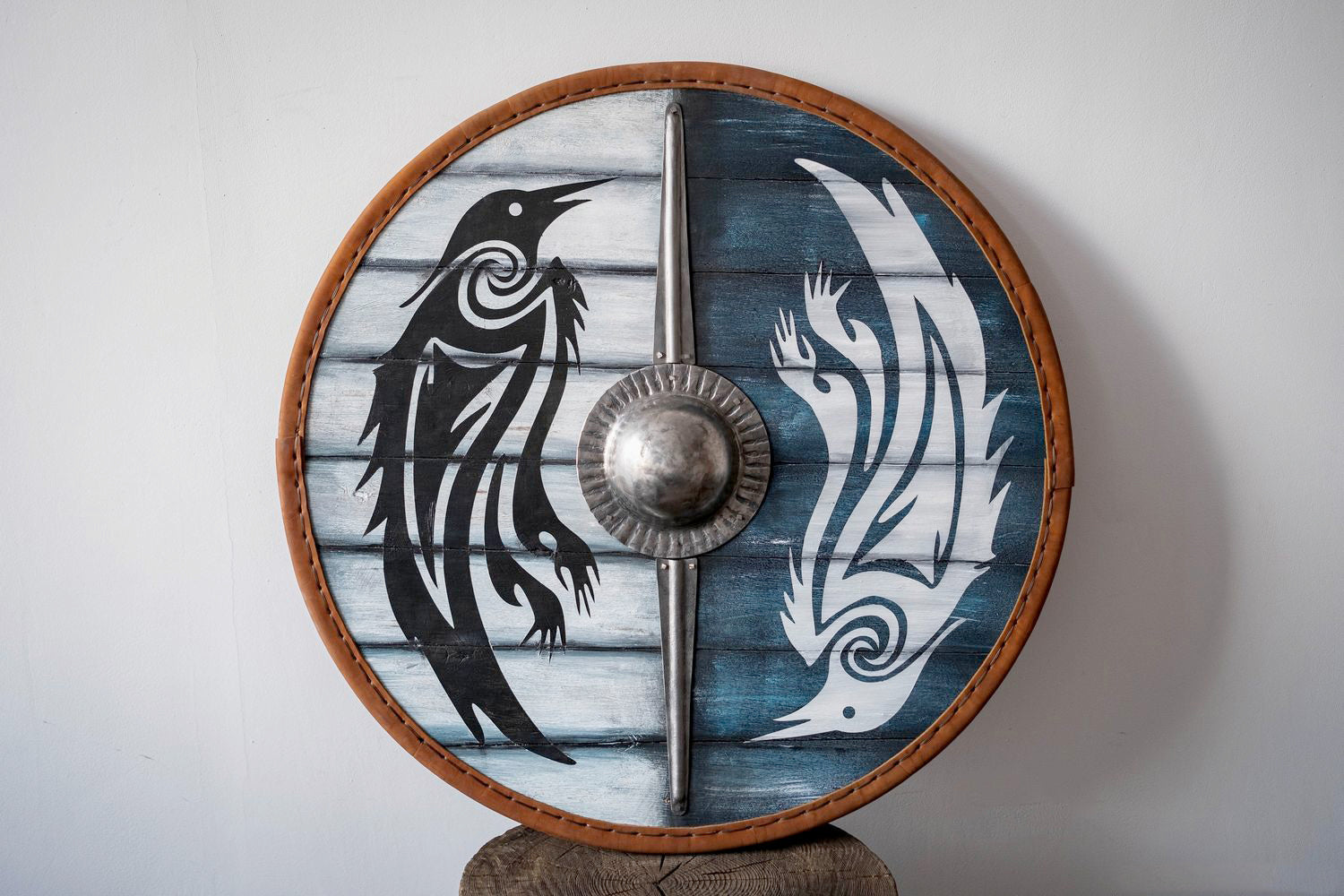 Viking shield huginn and muninn