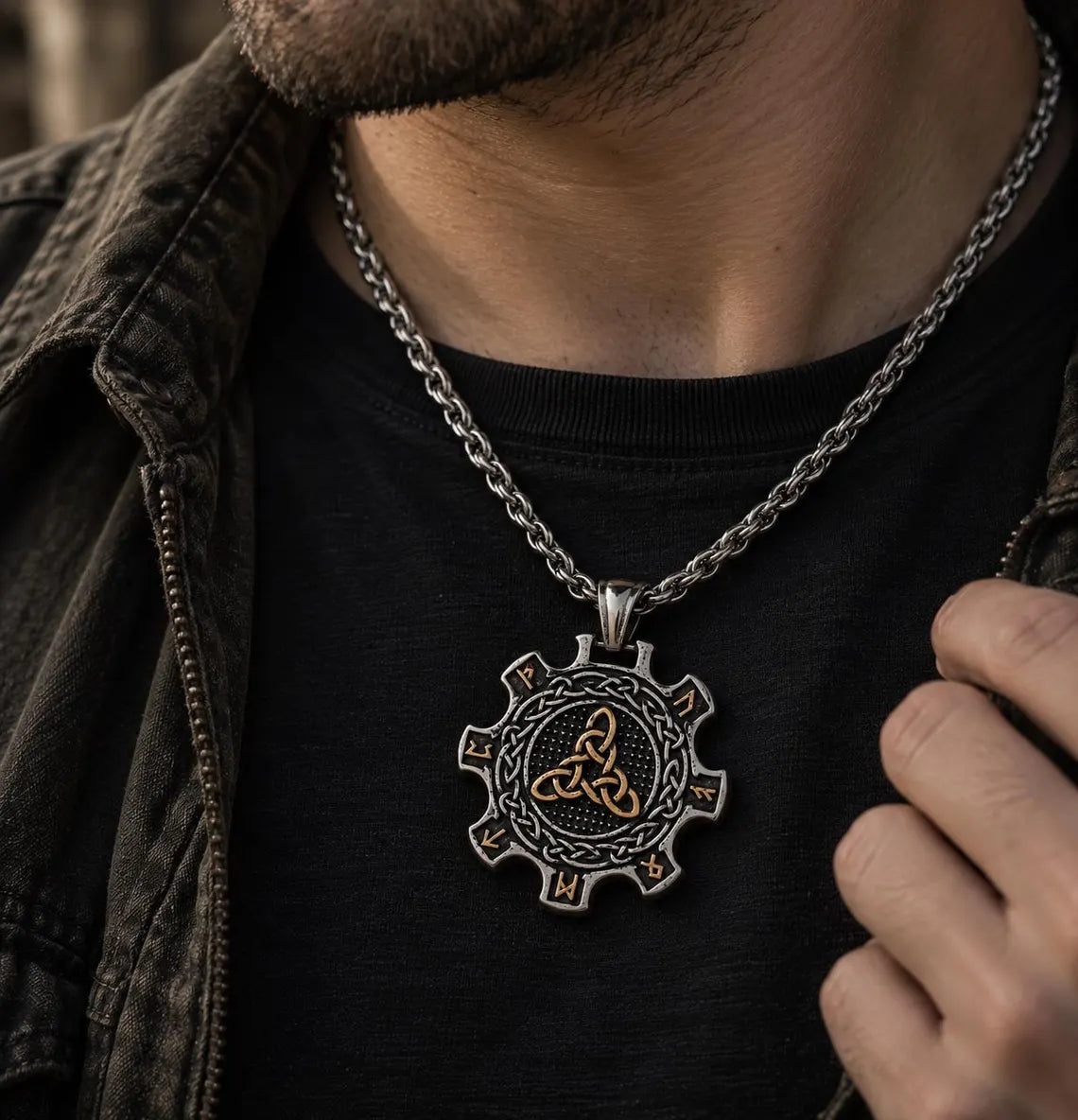 Viking triquetra necklace