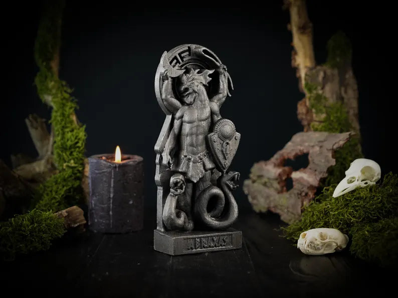 Black Abraxas Statue 