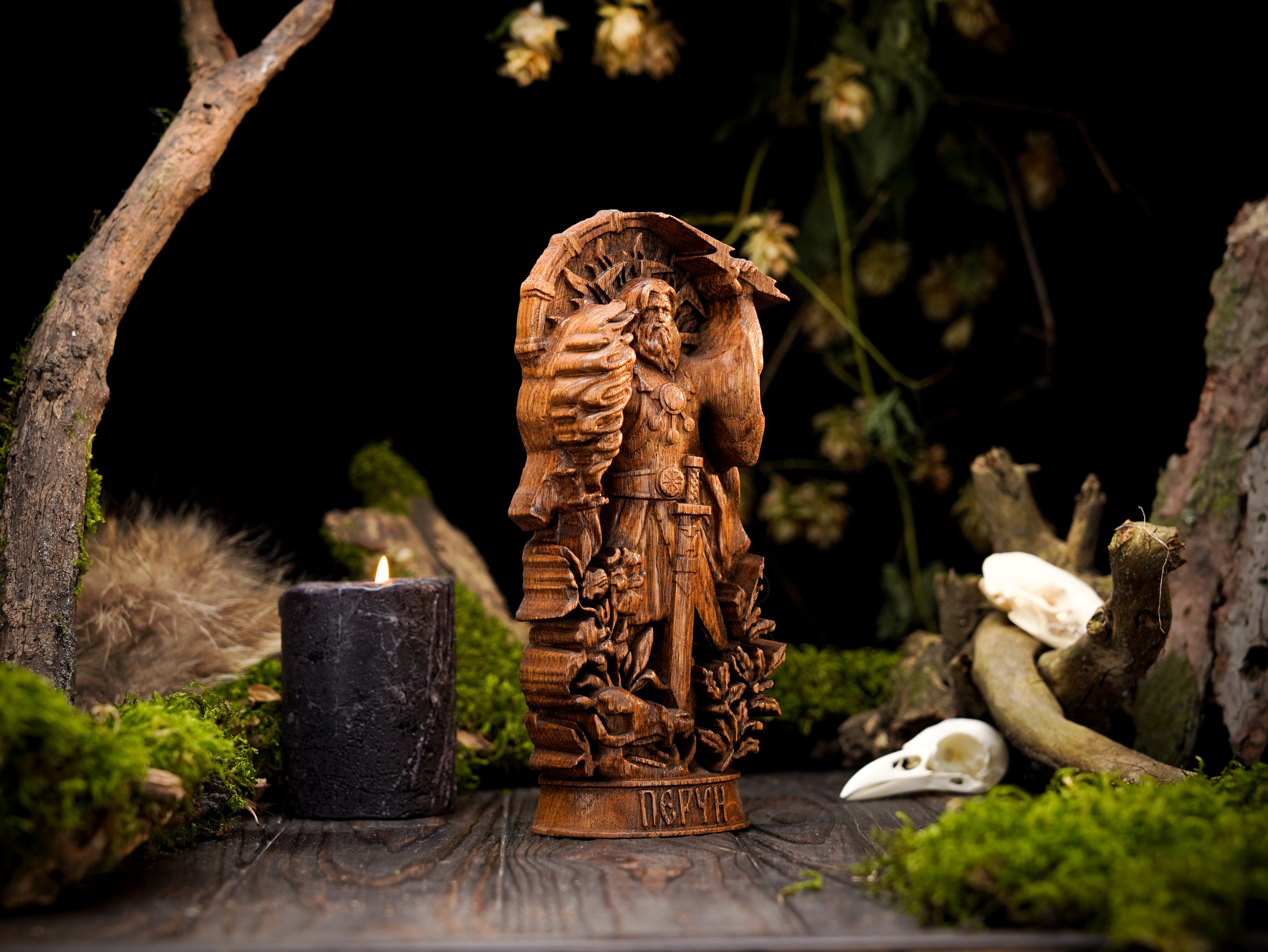 Slavic god statue