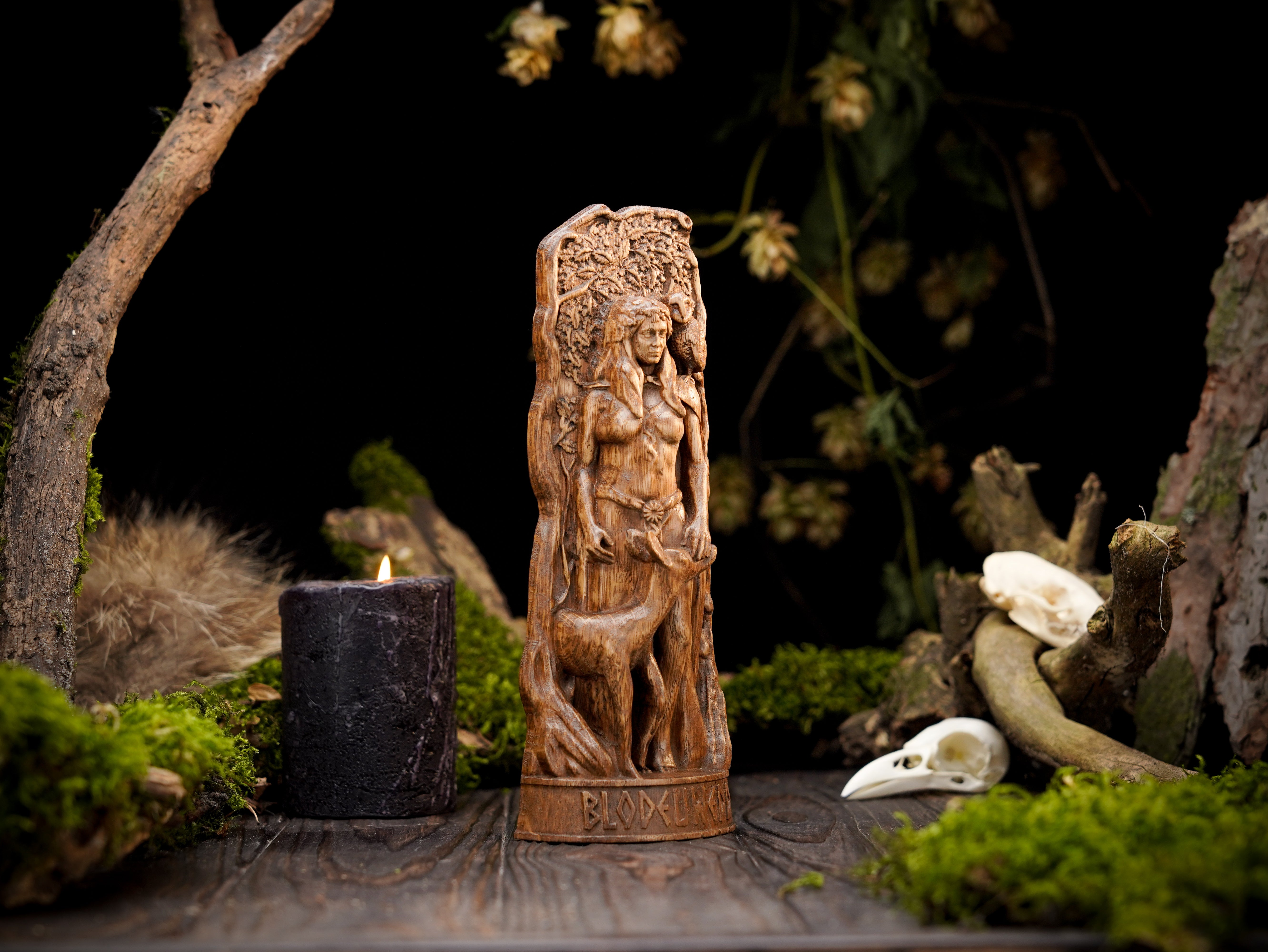 Celtic goddess statue