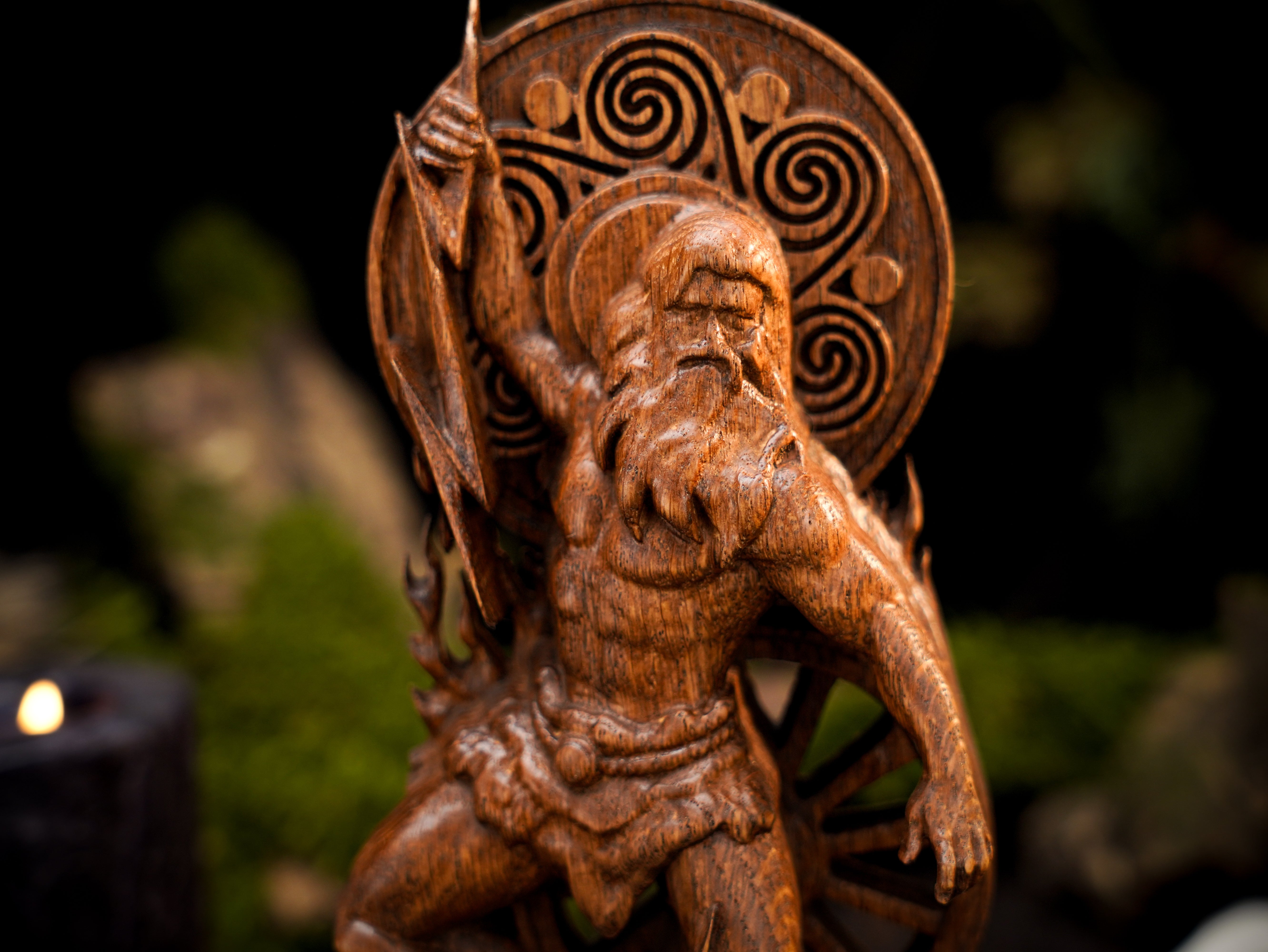 Celtic god statue