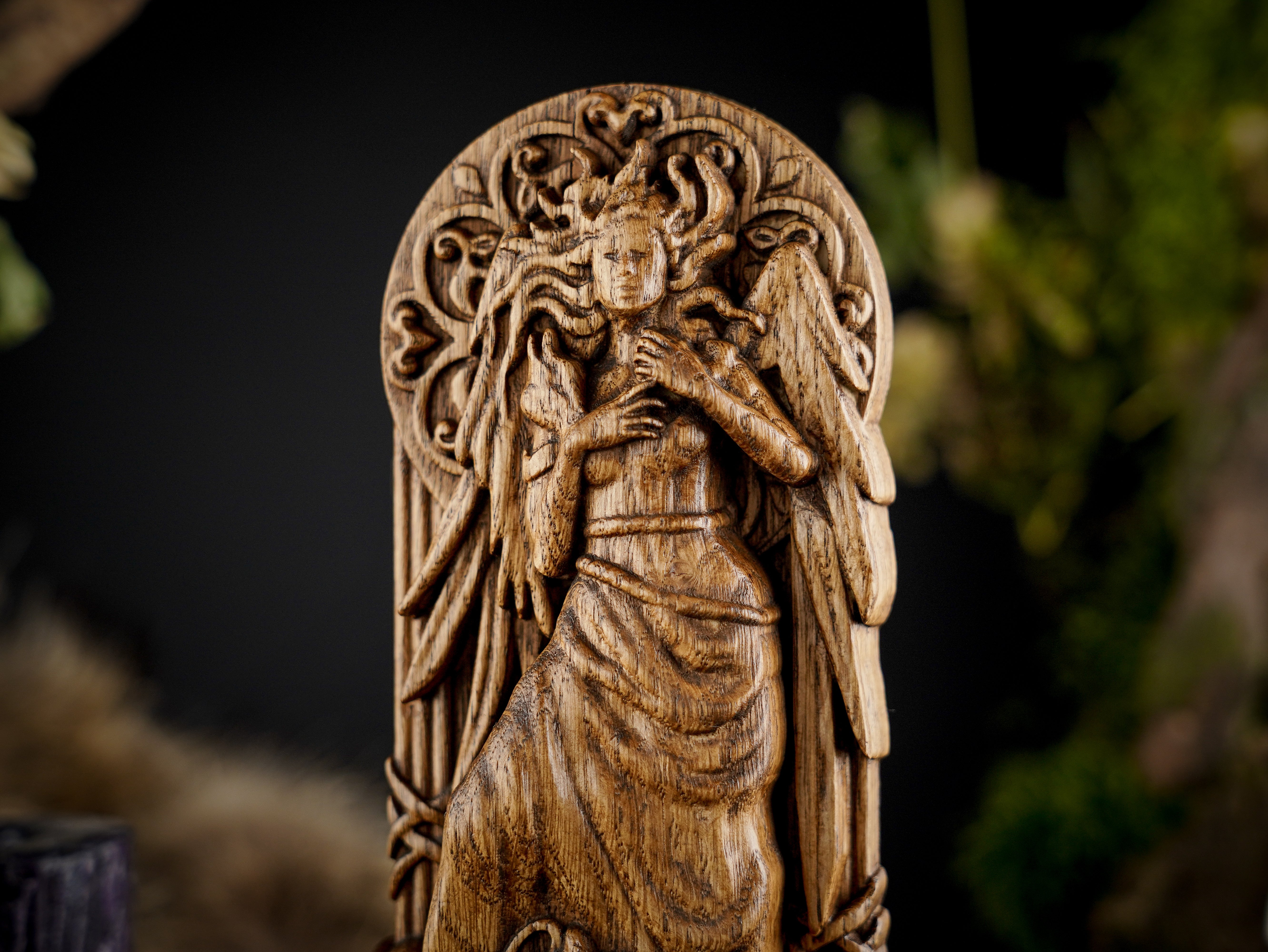 Wooden greek statue
