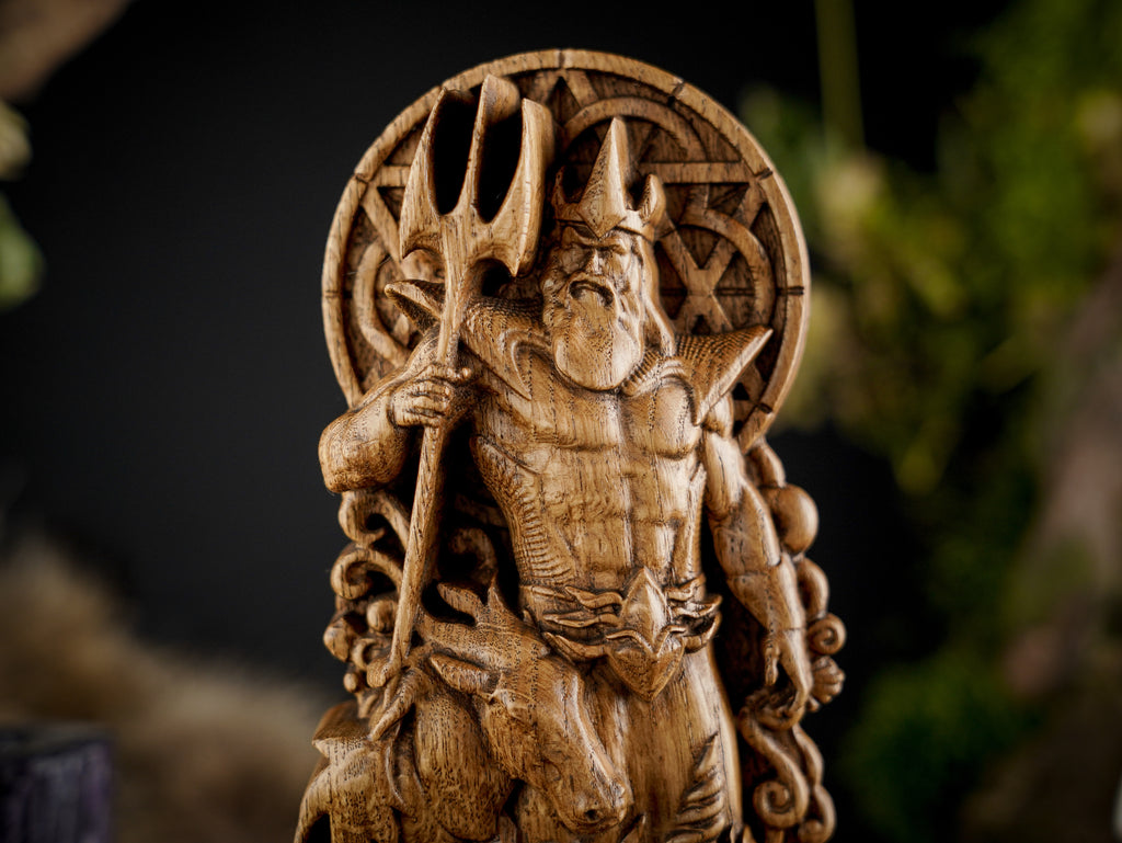 Poseidon god statue