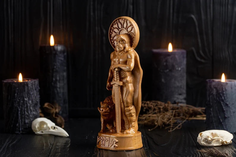Freyr god statue