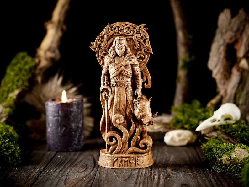 Freyr god statue