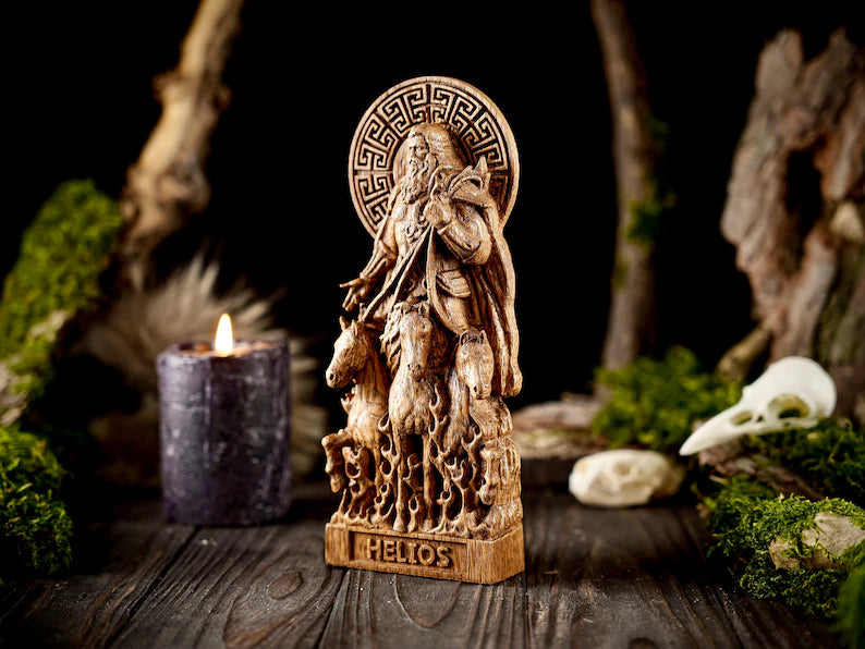 Helios god statue