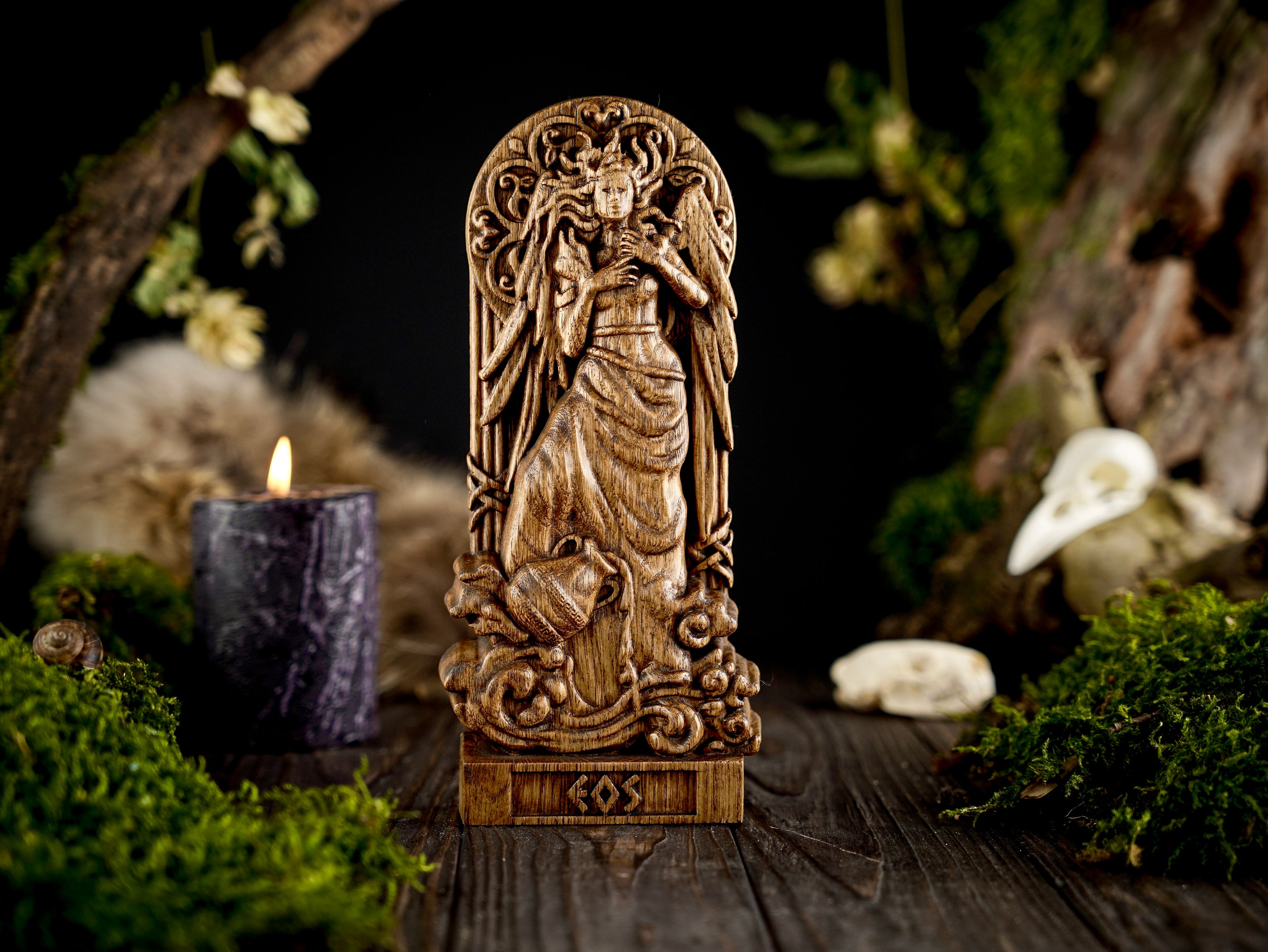 Eos goddess statue, Eos wooden figurine – Valhallaworld