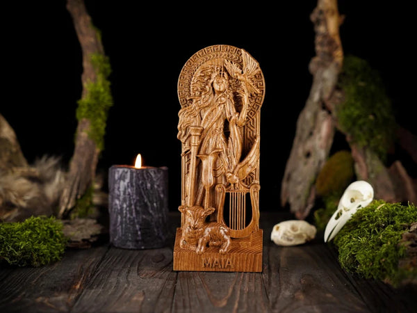 Maia goddess statue