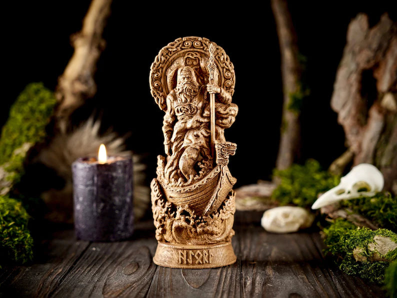 Njord god statue