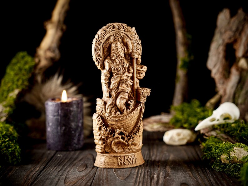 Njord god statue