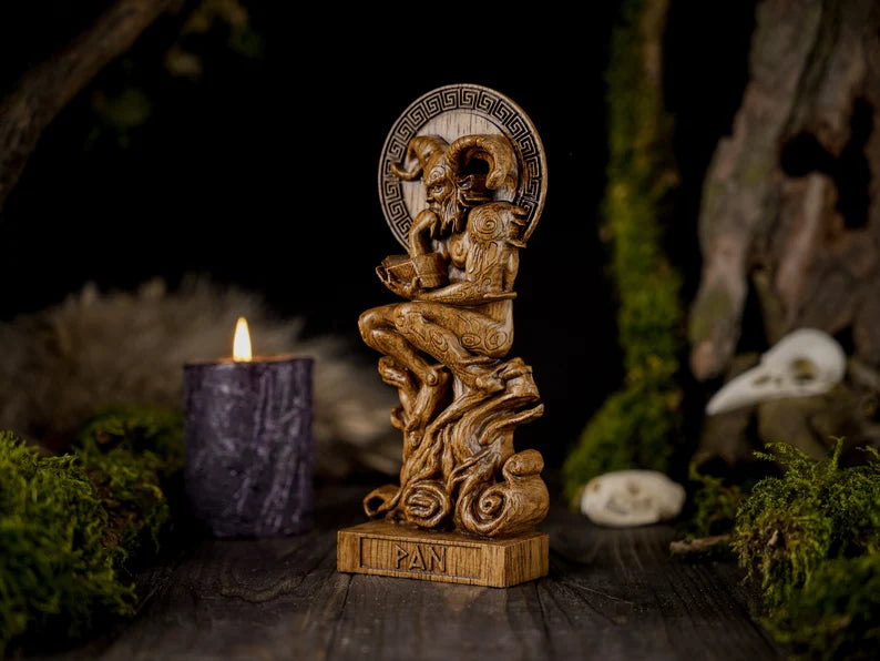 Pan god statue