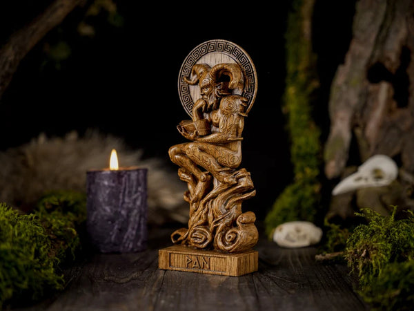 Pan god statue