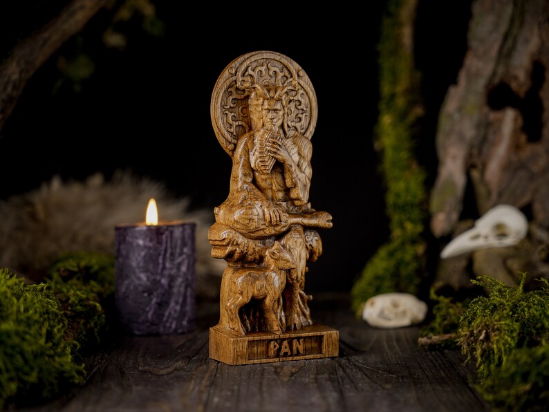 Pan god statue
