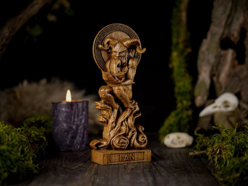 Pan god statue