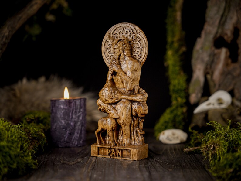 Pan god statue