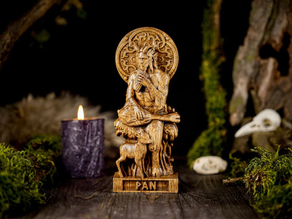 Pan god statue