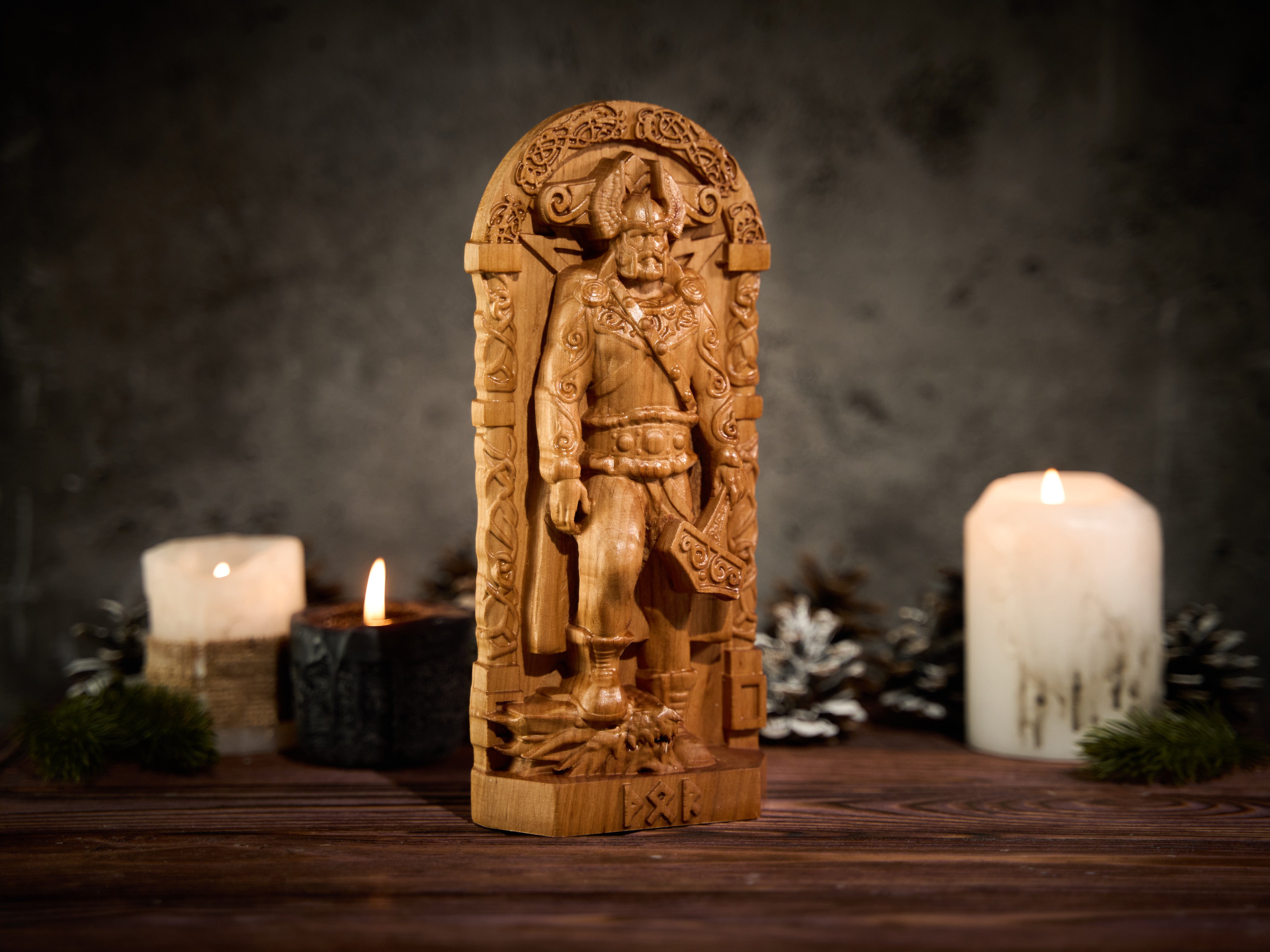 Thor god statue