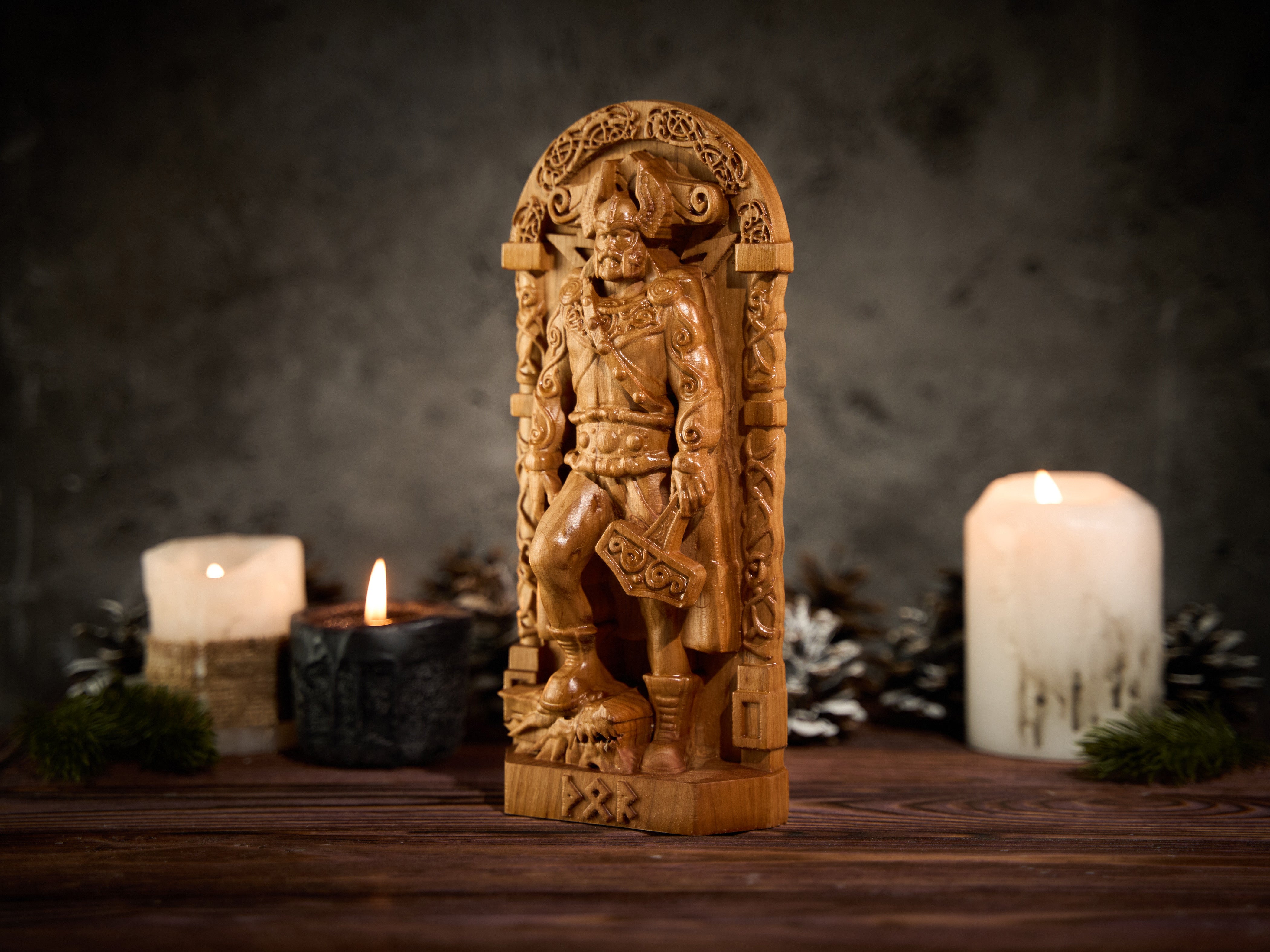 Thor god statue