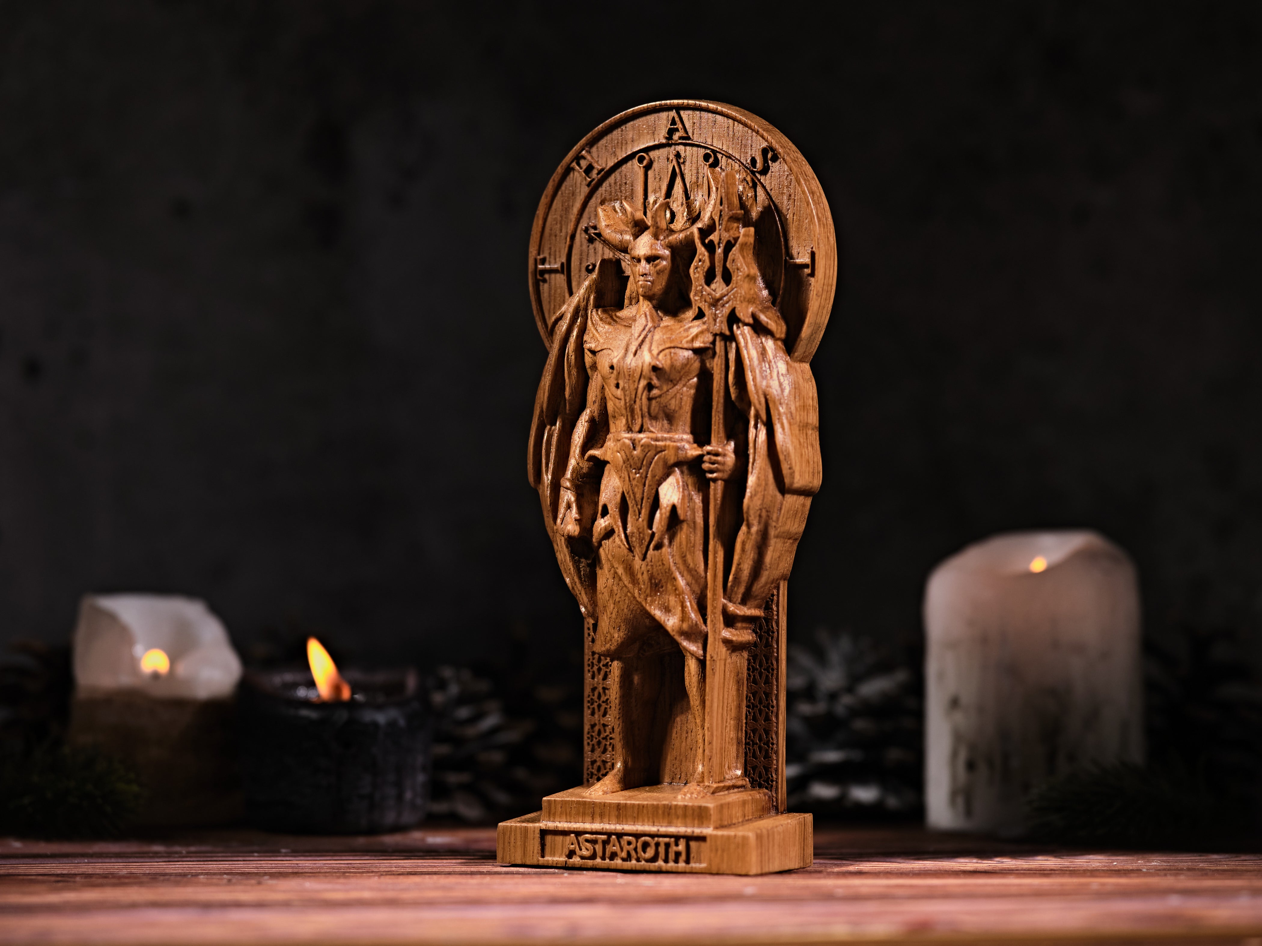Oak Astaroth Goetia statue