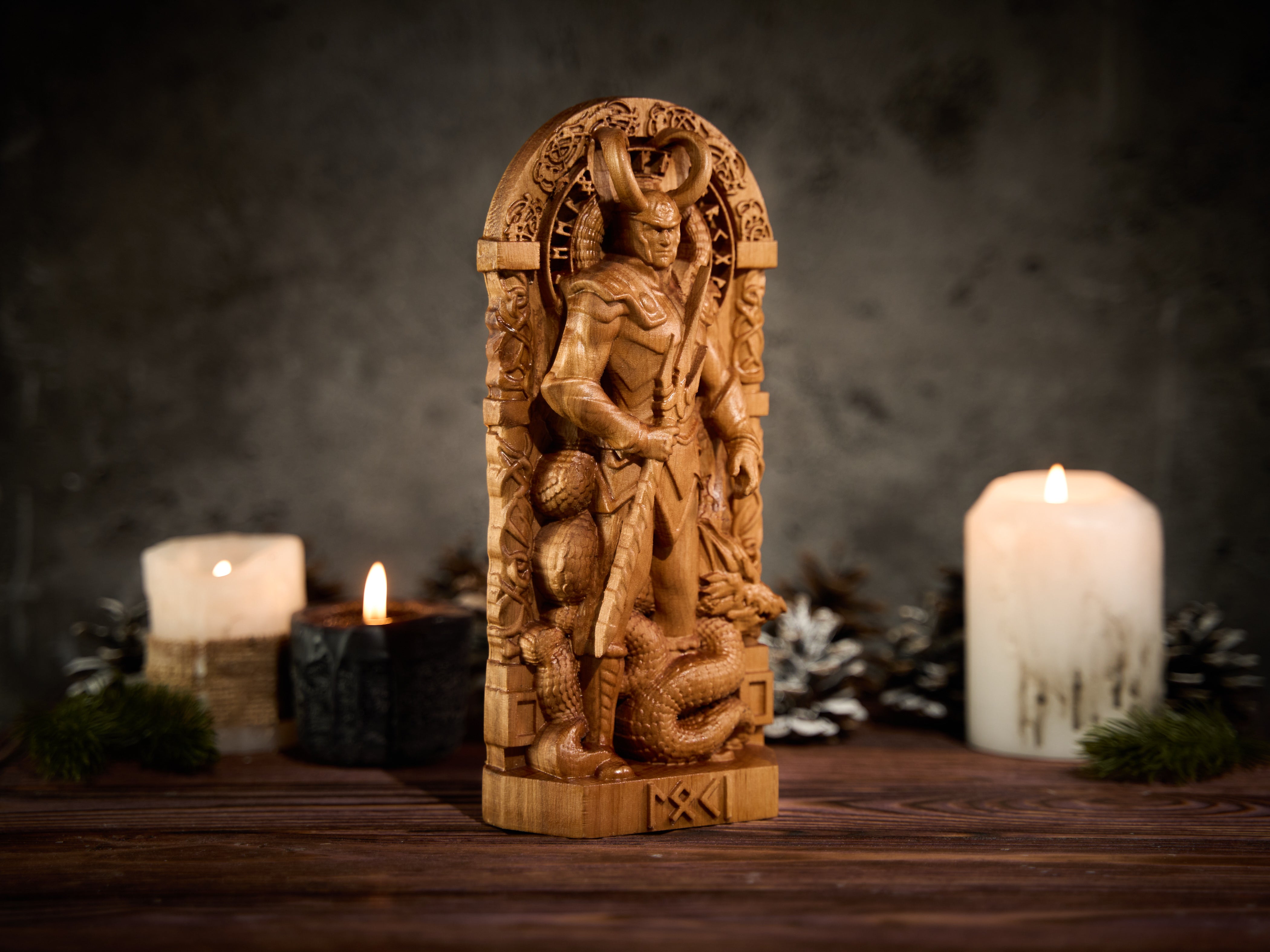 Loki god statue