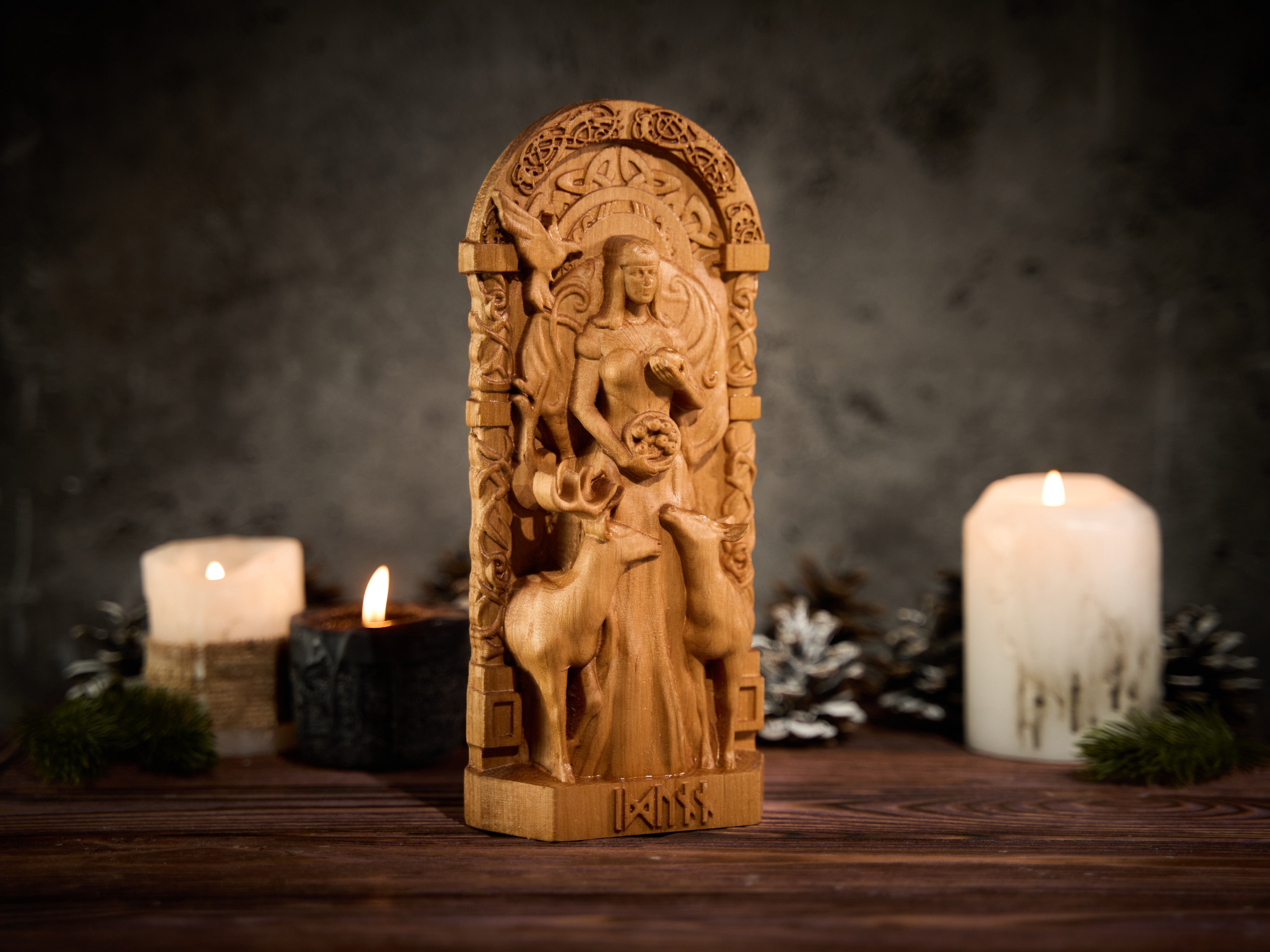 Oak Idunn Norse Statue
