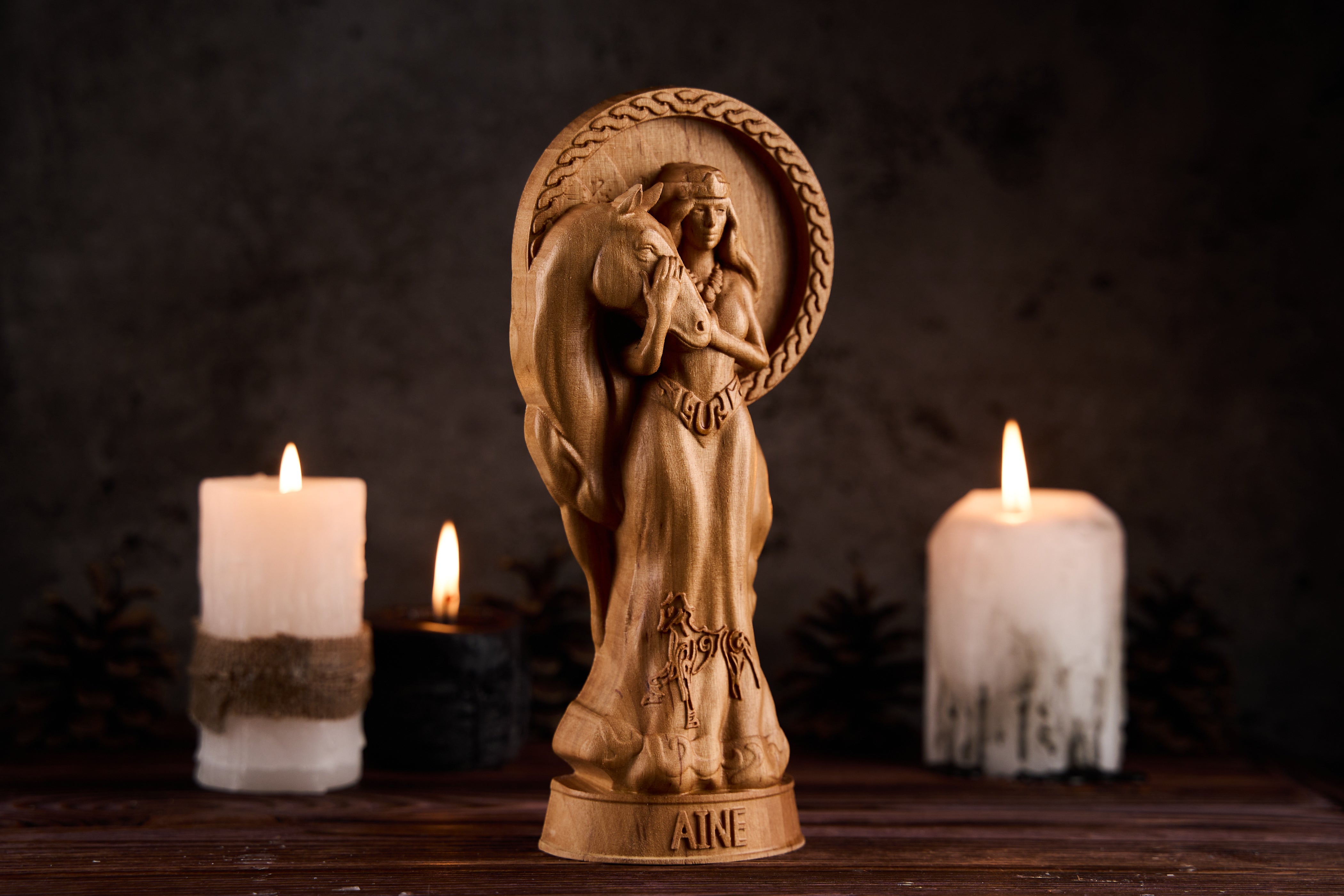 Oak Aine Celtic statue