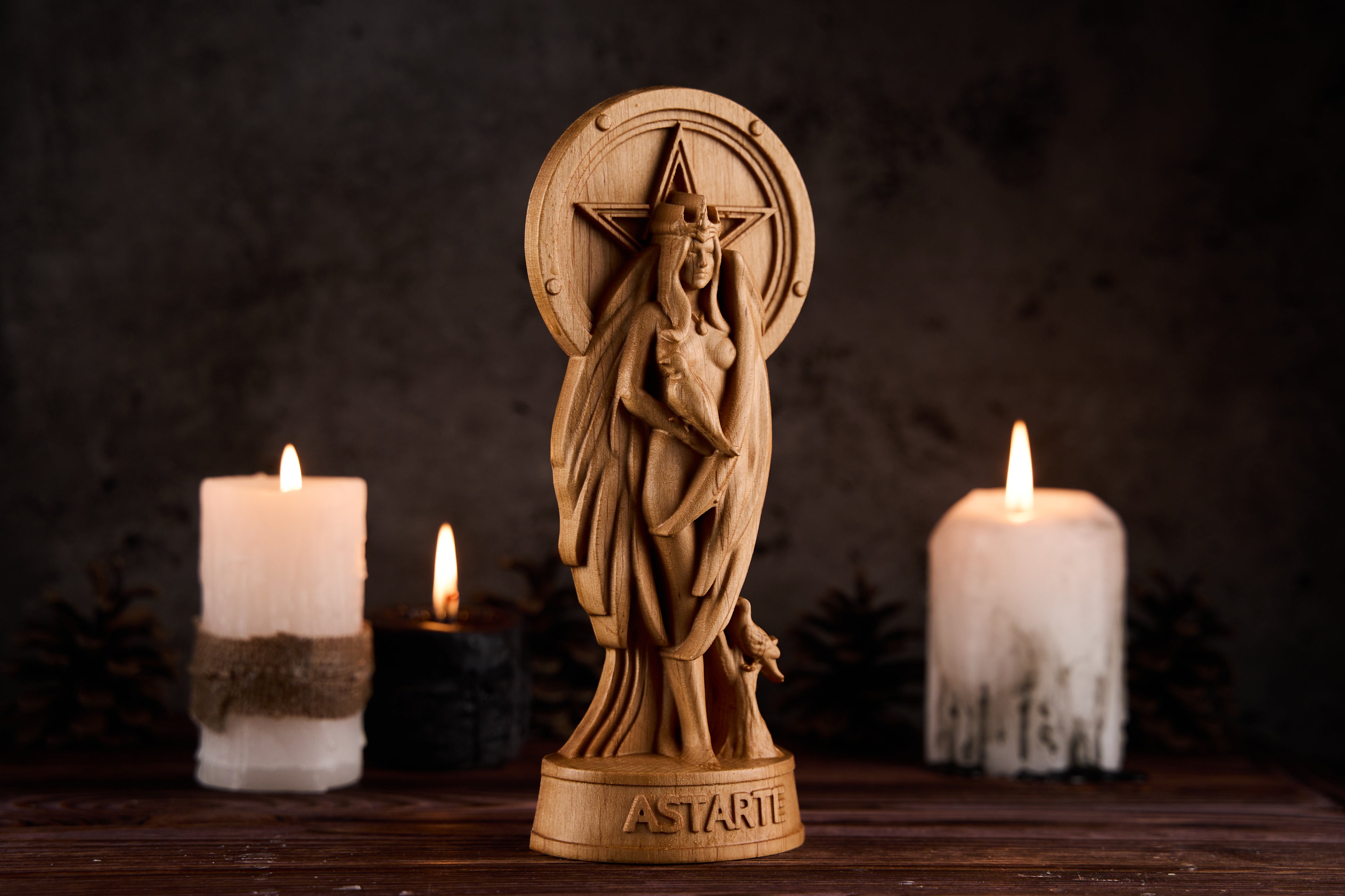 Oak Astarte Wicca statue