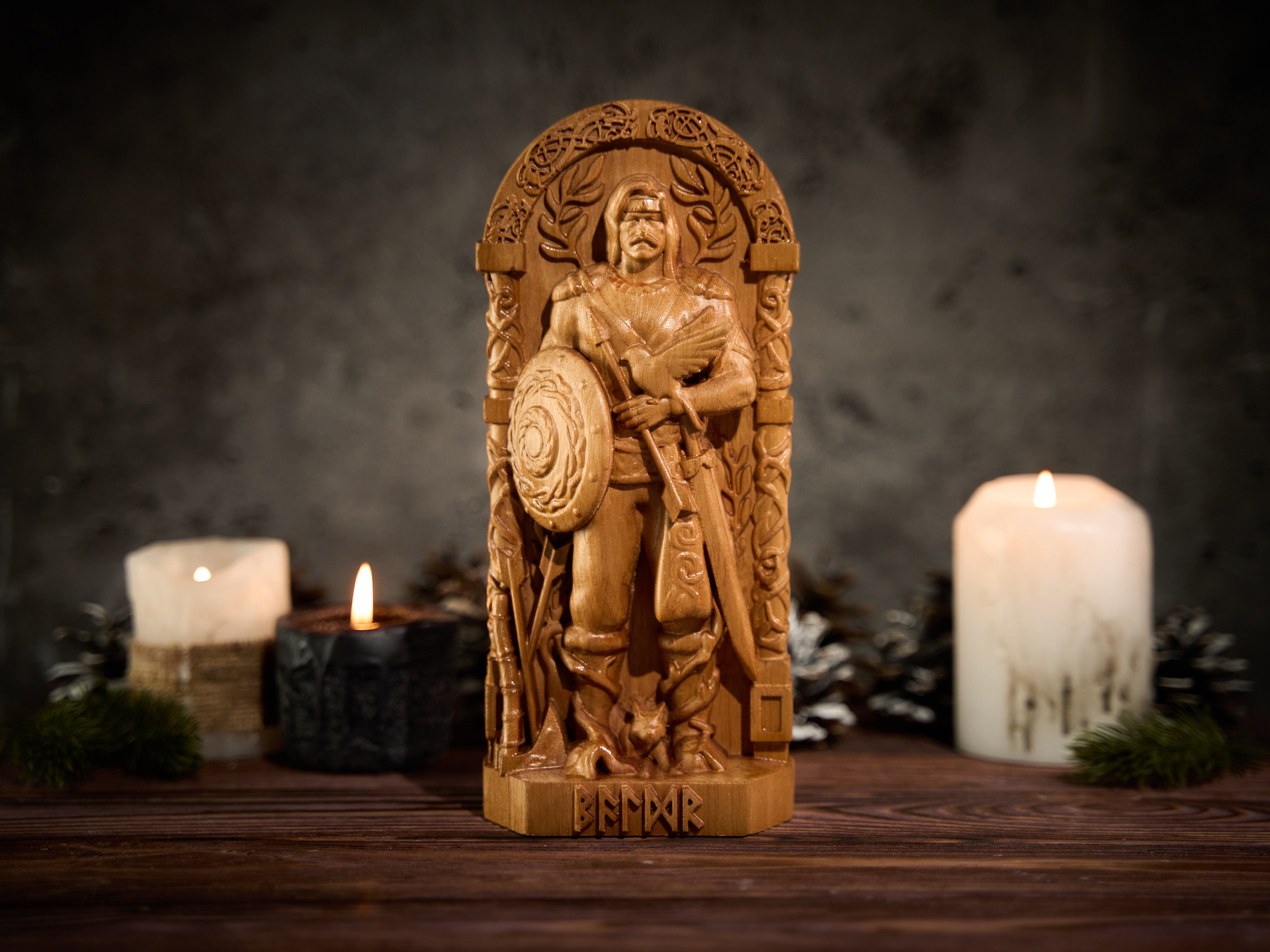 Oak Baldr Norse Statue