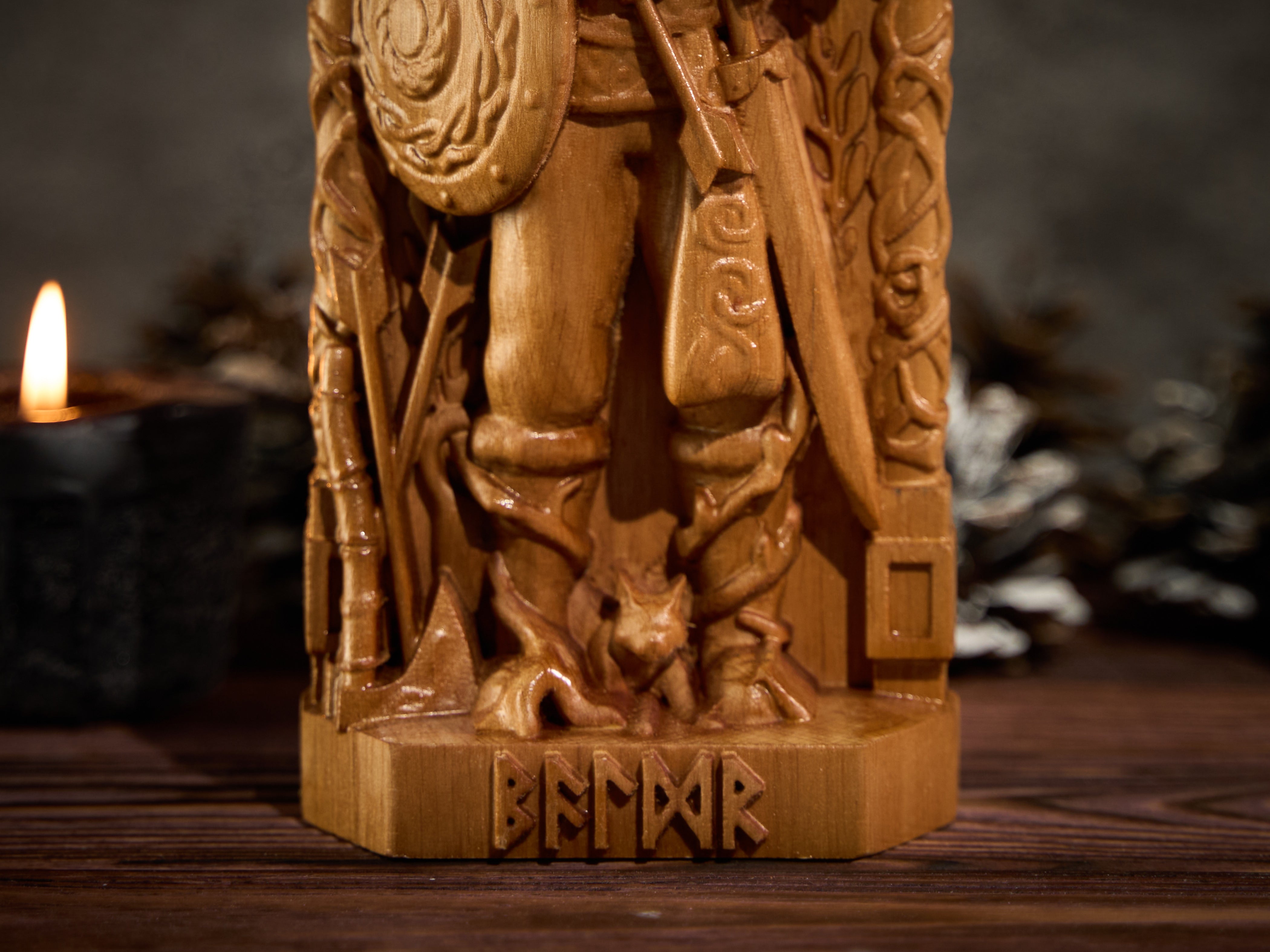 Oak Baldr Norse Statue